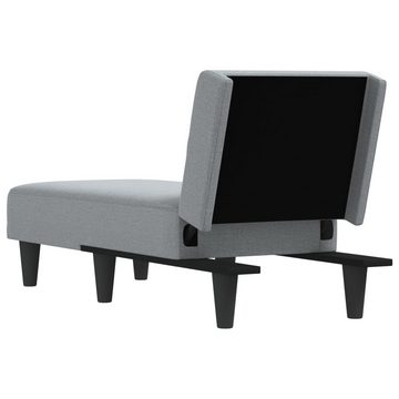 vidaXL Chaiselongue Chaiselongue Hellgrau Stoff, 1 Teile