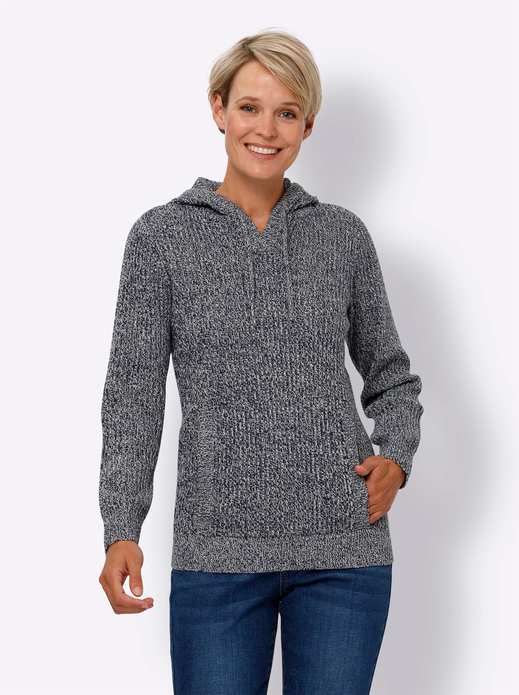 Sieh an! Strickpullover Kapuzenpullover . günstig online kaufen