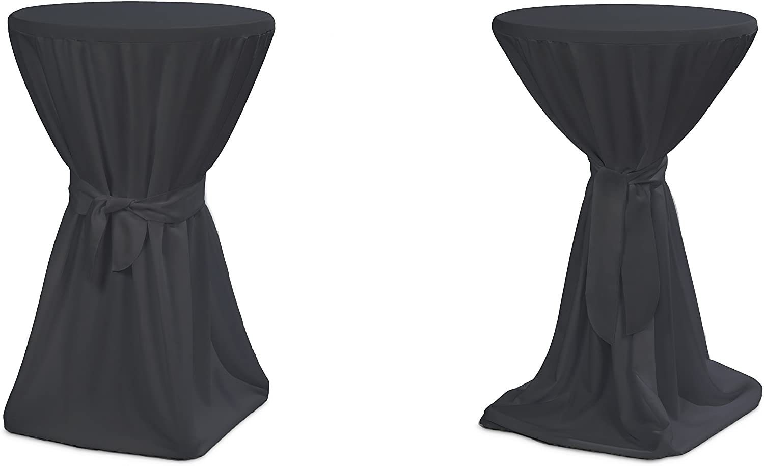 TexDeko Stehtischhusse Premium für Bistrotisch mit Schleifenband Bartisch-Ü günstig online kaufen