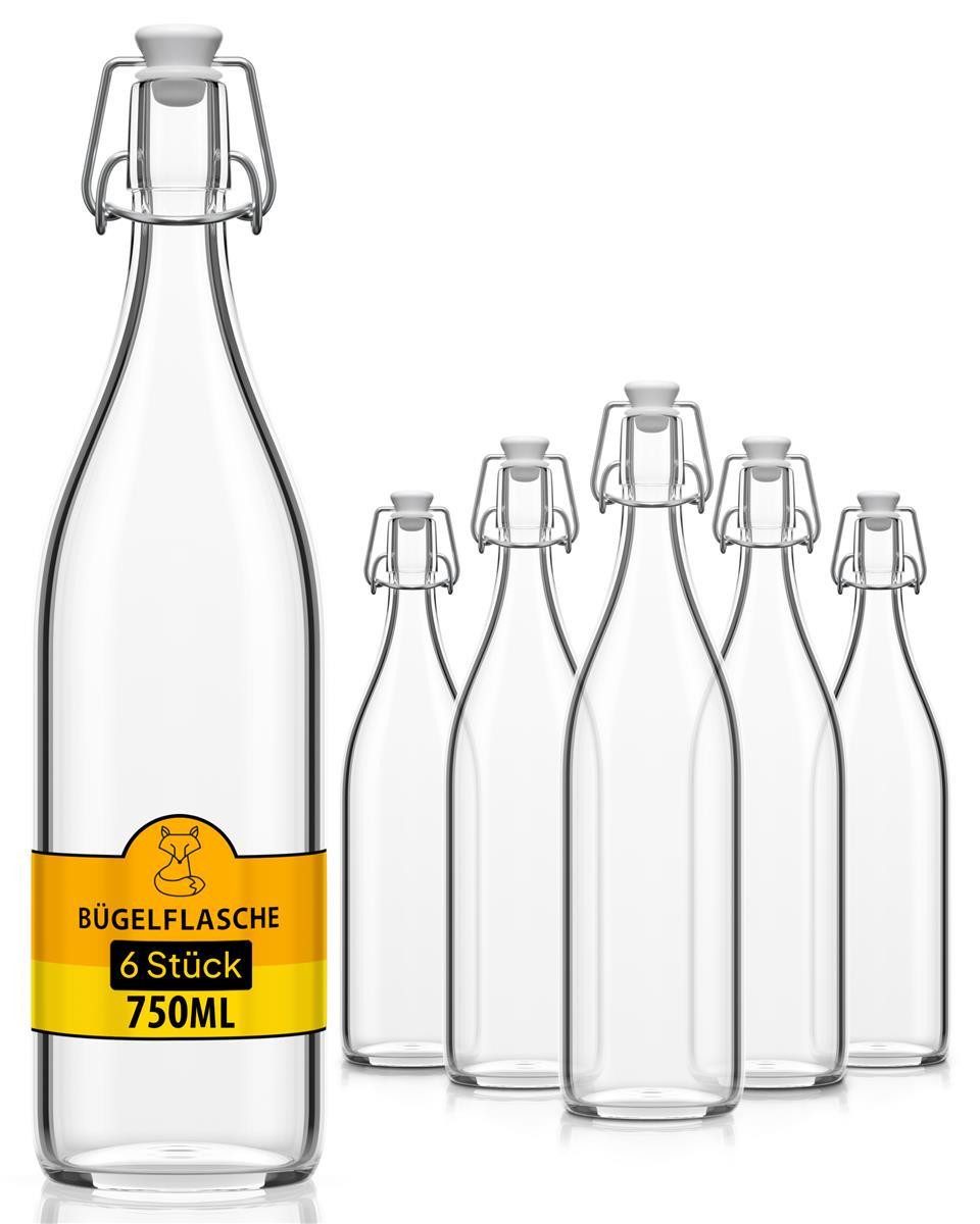 Vorratsglas 750ml Flaschen zum Befüllen Bügelverschluss Schnaps Likörflaschen