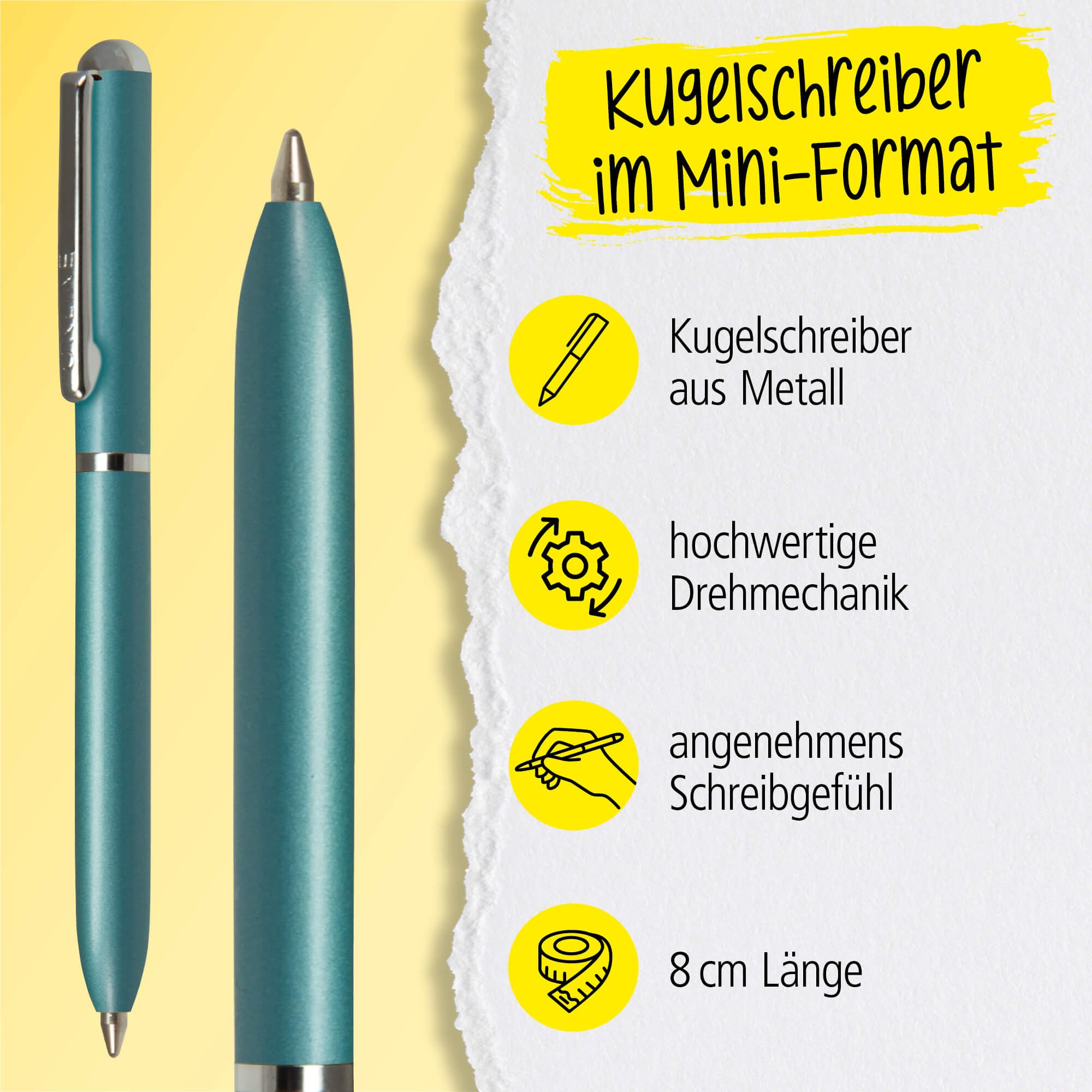 Online Pen Kugelschreiber Mini Portemonnaie Drehkugelschreiber, inkl. Standard D1-Qualitätsmine, blauschreibend – Bild 2 von 5