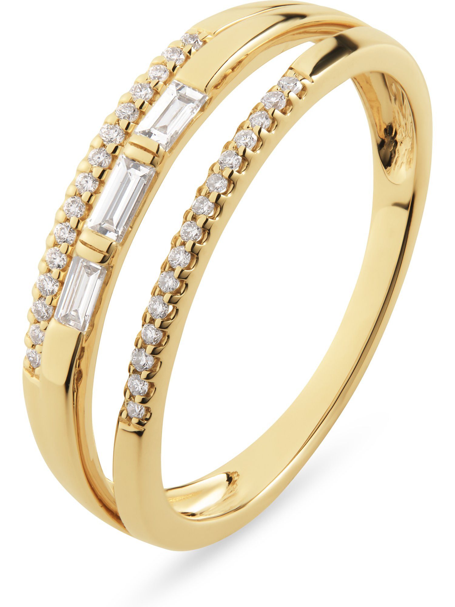 CHRIST Diamantring CHRIST Damen-Damenring 585er Gelbgold 2 Diamant