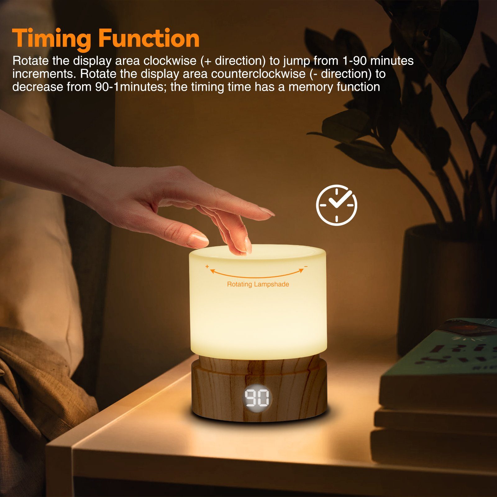 BlingBin LED Nachtlicht Nachttischlampe Dimmbar LED günstig online kaufen
