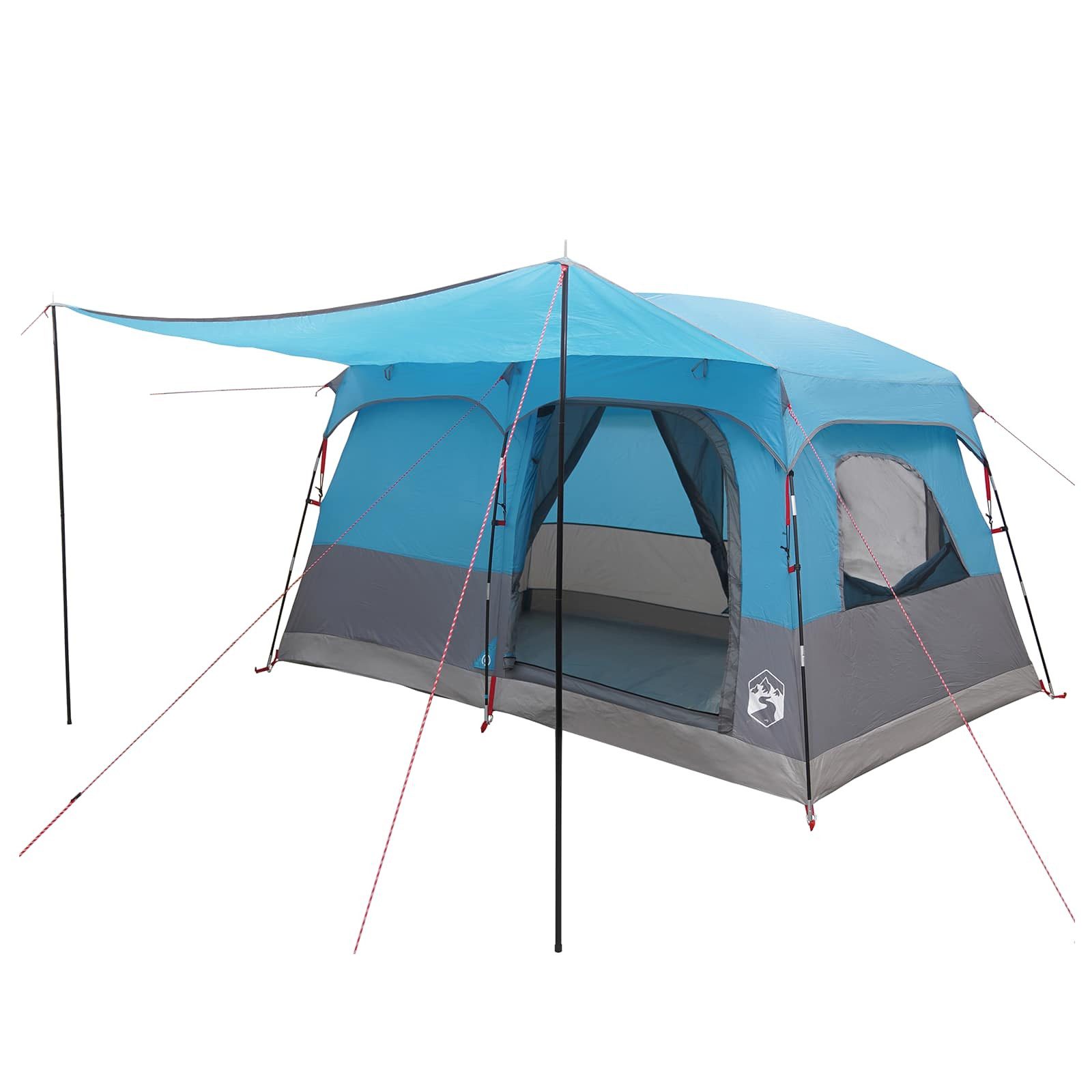 vidaXL Kuppelzelt Familienzelt 6 Personen Blau Polyester, (1 tlg)