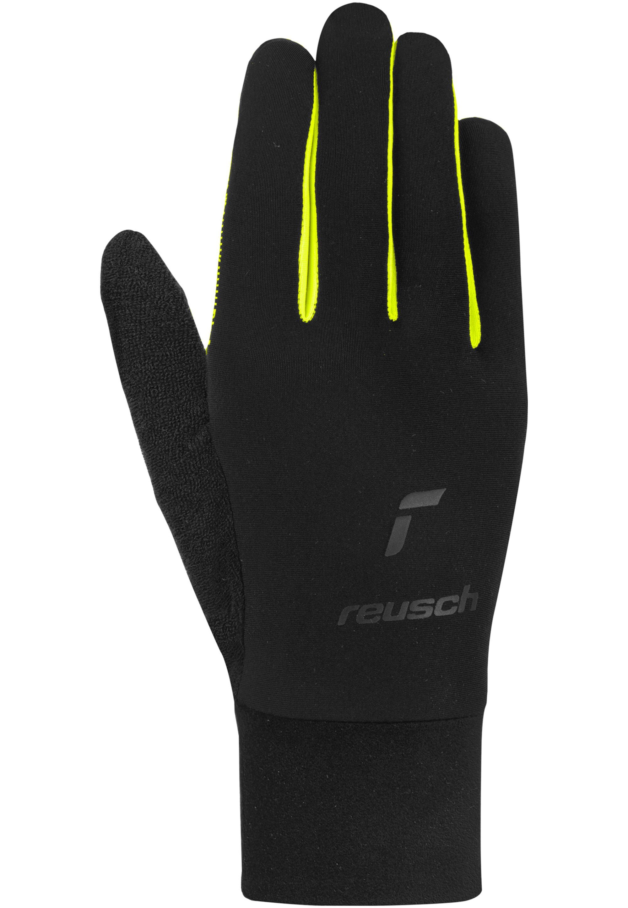 Liam praktischer Touch-Funktion Reusch Skihandschuhe gelb-schwarz TOUCH-TEC™ mit
