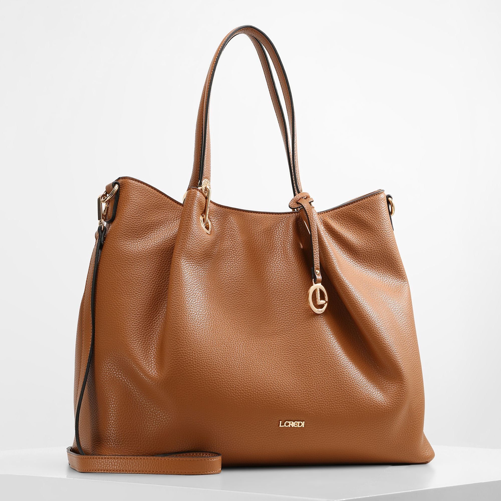 L. CREDI Schultertasche Ebony, Kunstleder