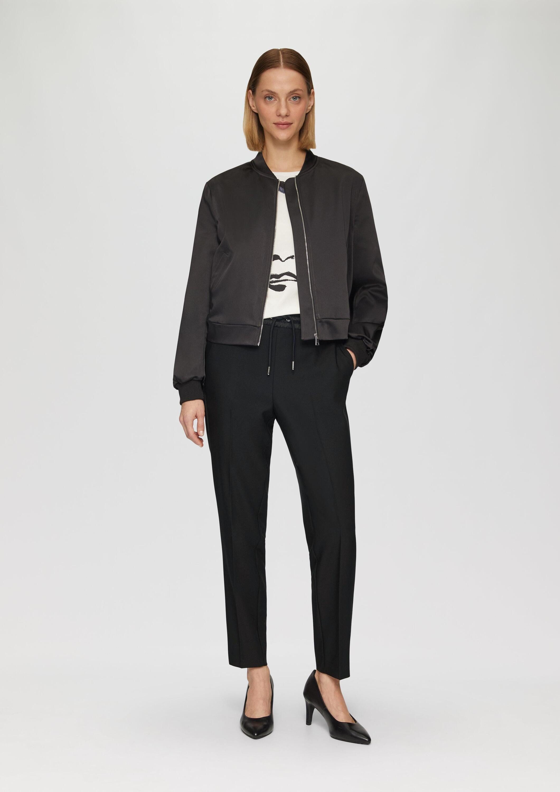 s.Oliver 7/8-Hose Hose Jogpants mit Satin-Bund aus Viskose-Mix