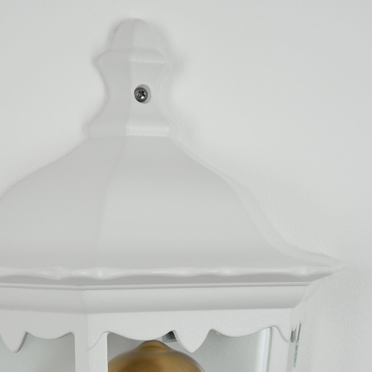 hofstein Außen-Wandleuchte »Viano« Wandlampe in antikem Look, aus Metall/Glas in Weiß/Klar, ohne Leuchtmittel, Wandleuchte m. E27,m. Bewegungsmelder