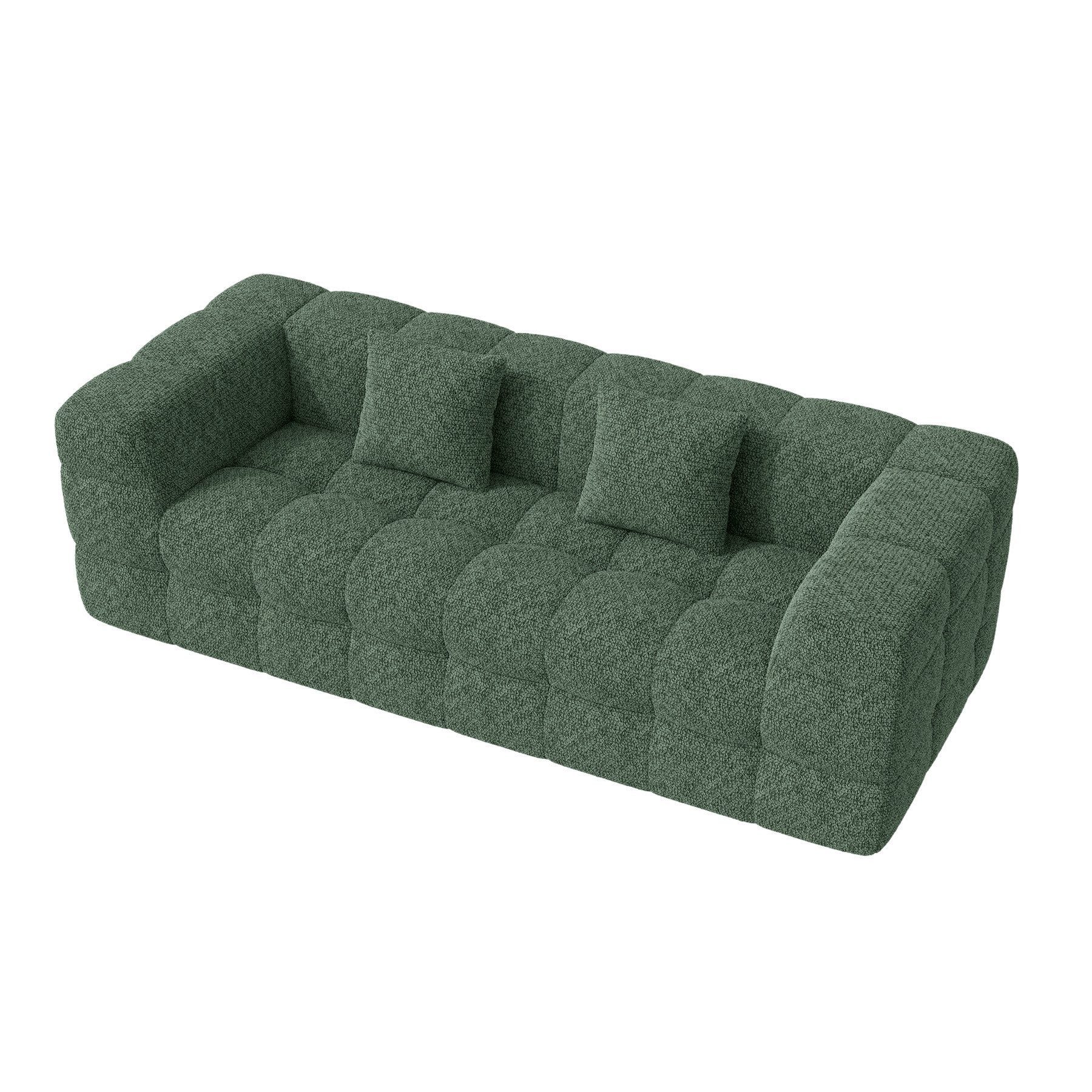 HawthyHome Sofa 2-3 Sitzer – 190 cm Chenille Wohnzimmersofa mit weicher Polsterung, 1 Teile, Modernes Design, keine Montage erforderlich & maximaler Sitzkomfort