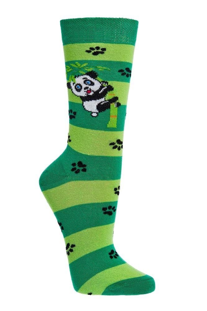 Socks 4 Fun Freizeitsocken Socks 4 Fun Motivsocken Panda 2er Bündel (2-Paar, 2 Paar)