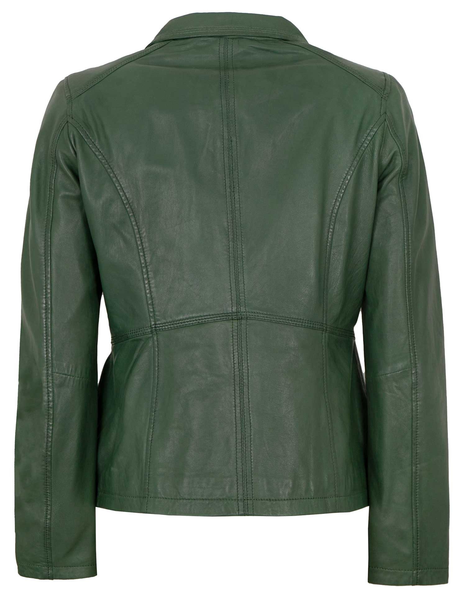 Jilani Lederjacke Kaja Jilani - Damen Lederjacke Lammnappa salbei grün