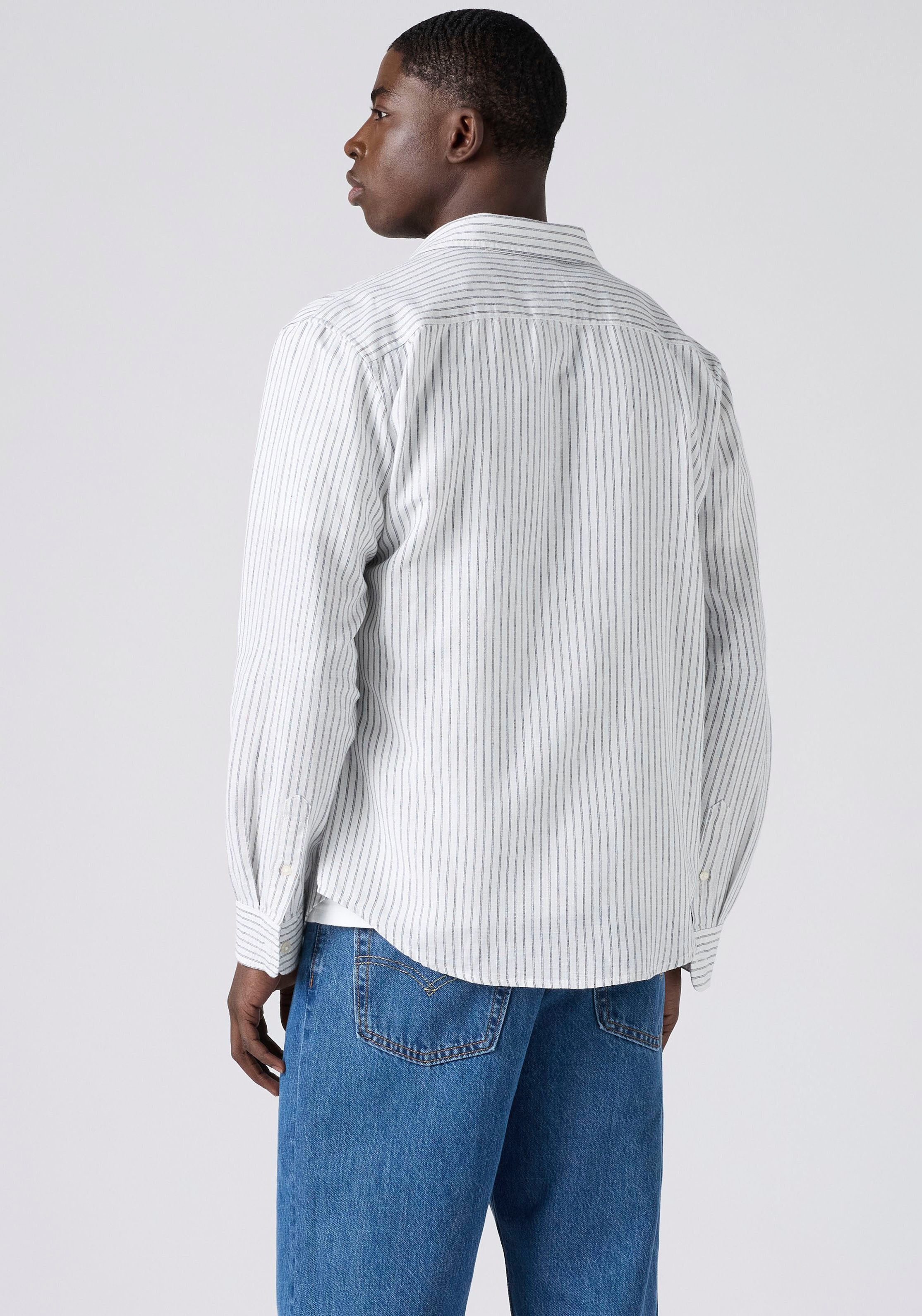 Levi's® Langarmhemd SUNSET 1 POCKET STANDARD Leinen- Struktur