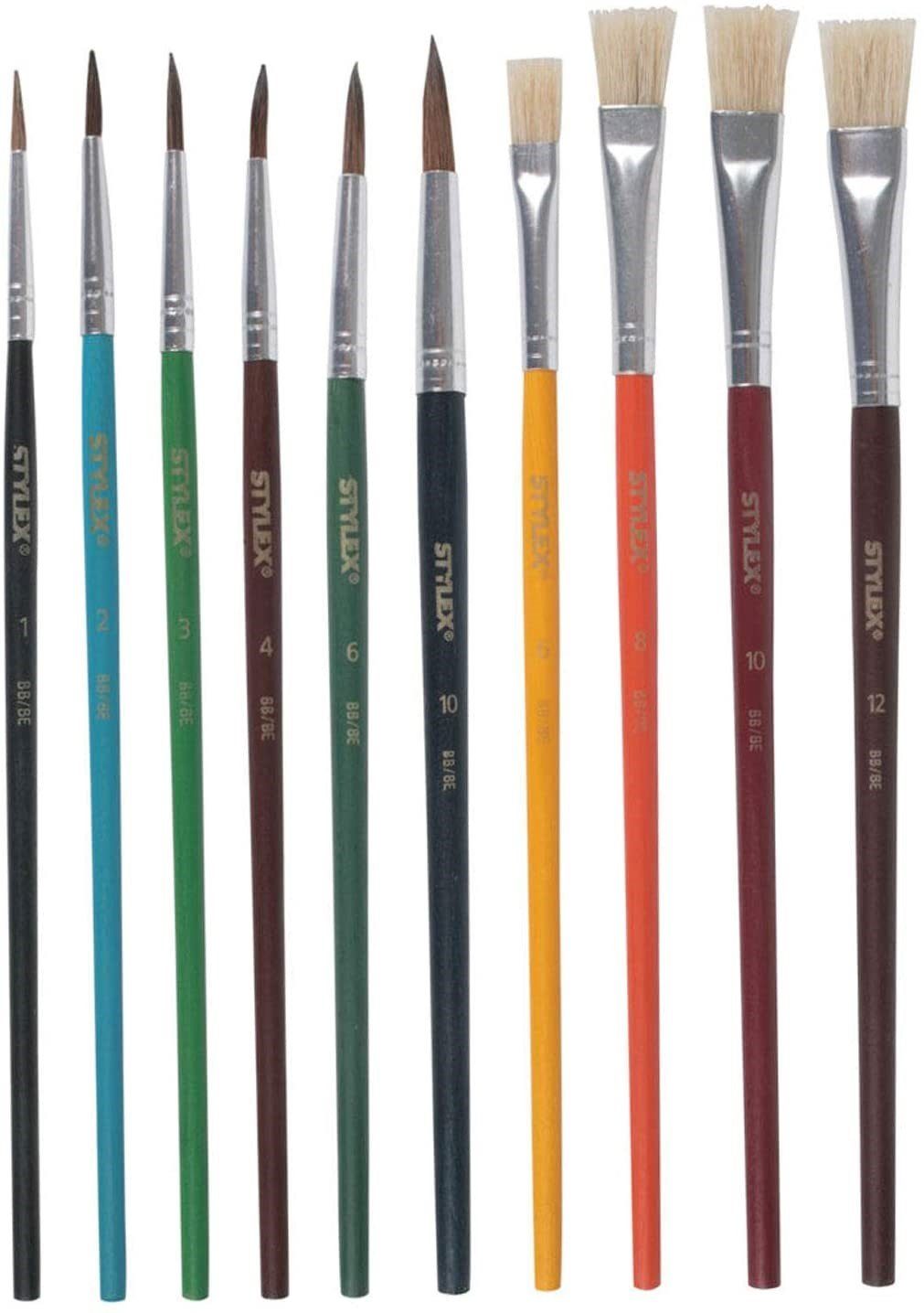Stylex Schreibwaren Malpinsel Stylex Pinselset 10er Schulpinsel