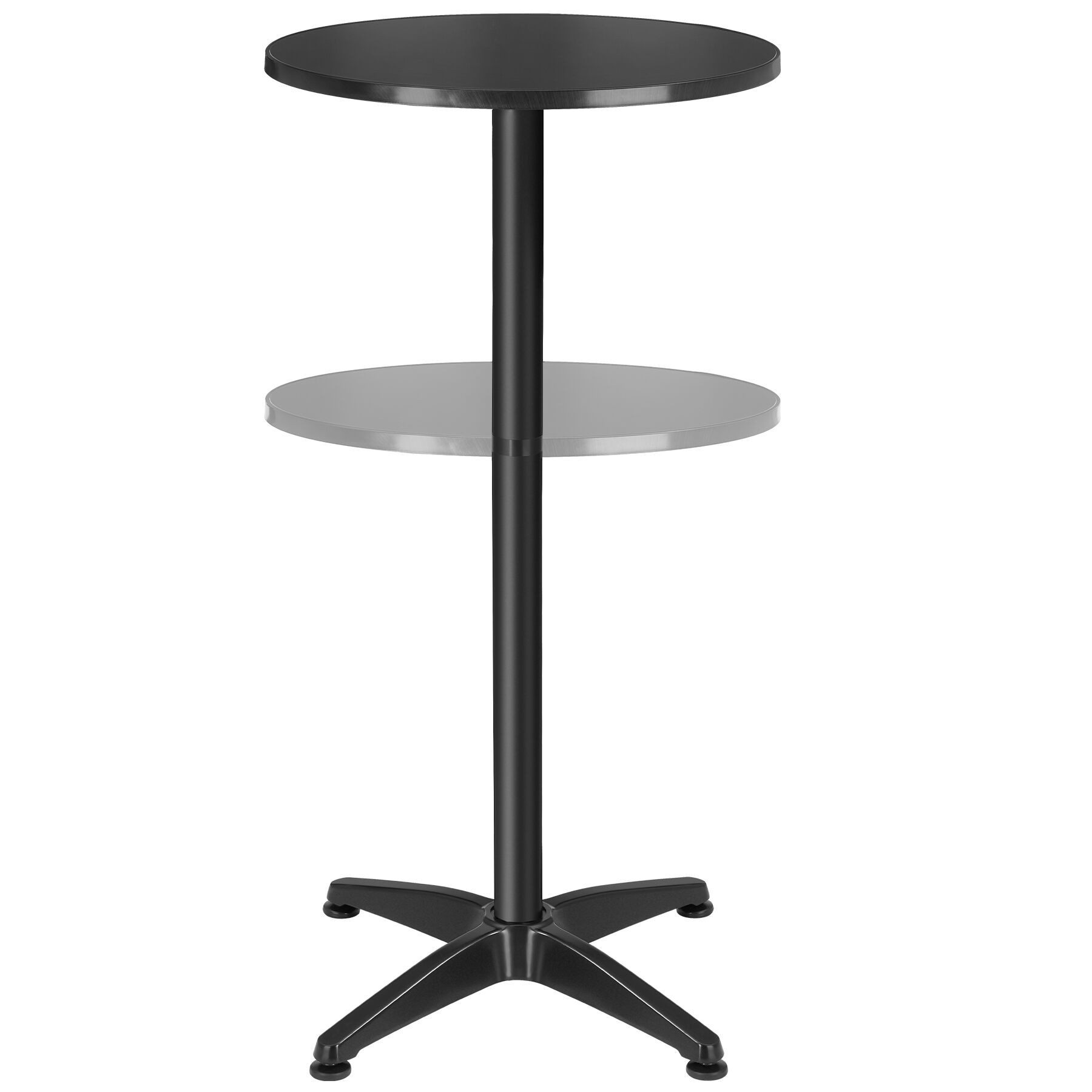 tectake Bistrotisch Aluminium-Stehtisch, höhenverstellbar, 60 x 70 / 110 cm, (Bartisch Frederic, 1-St., 1 tlg), wetterfest, 2 Aufbauhöhen, Zementsockel, Belastbarkeit 60 kg