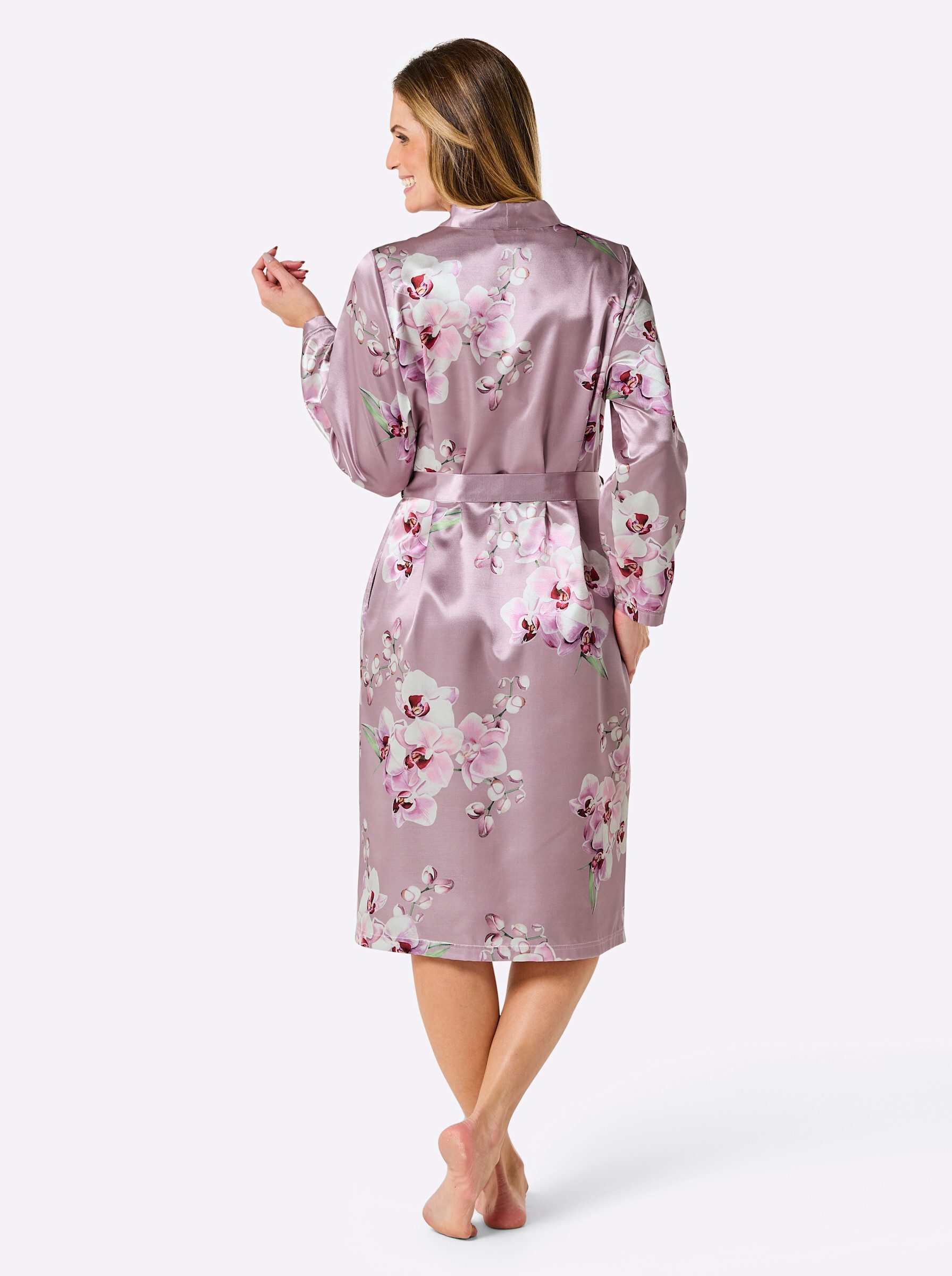 Witt Morgenmantel Morgenmantel Langarm, Polyester, Satin günstig online kaufen