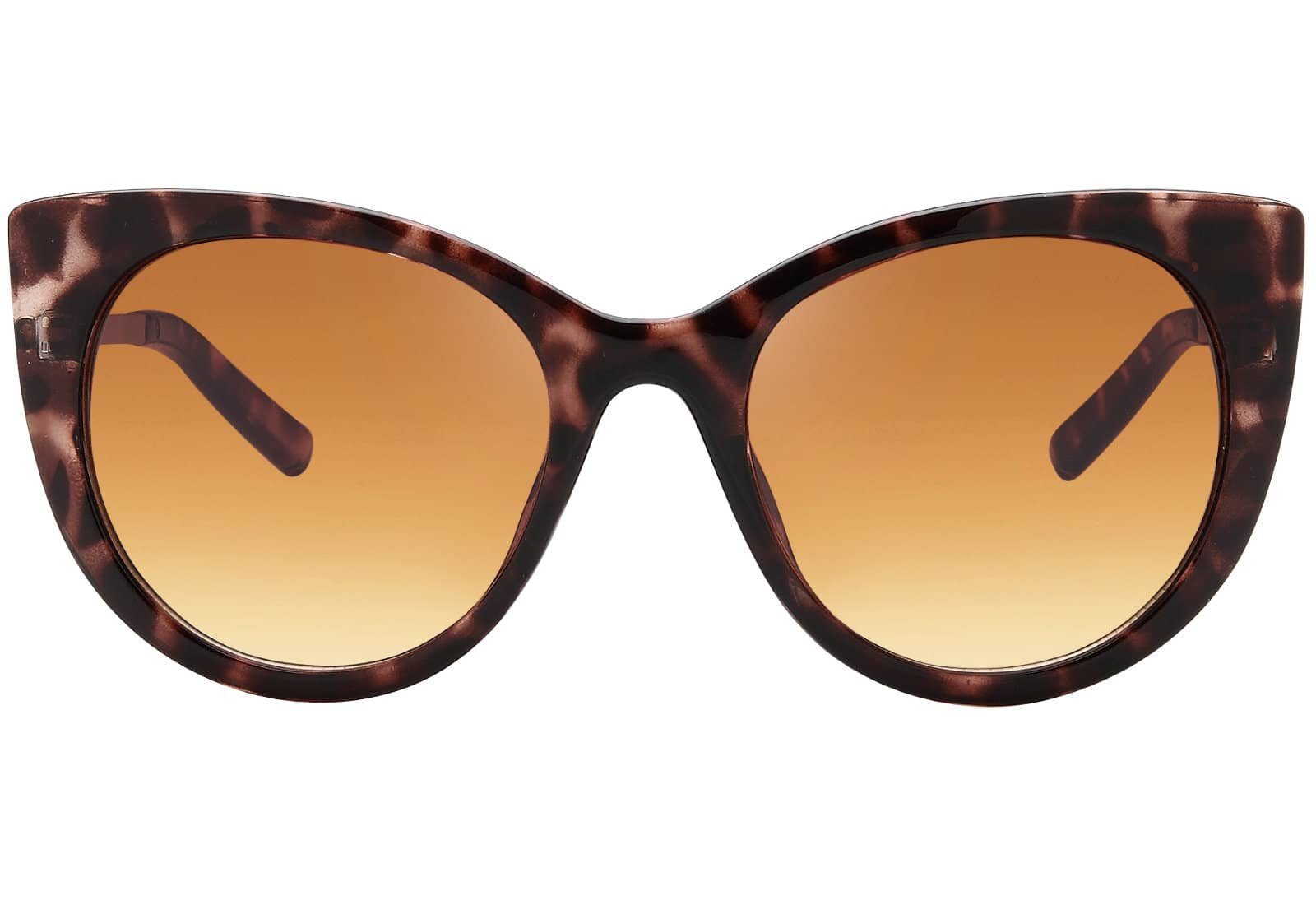 BEZLIT mit (1-St) Retrosonnenbrille Cat-Eye Damen Optik Leo Leopard Sonnenbrille Design Braun Eyewear