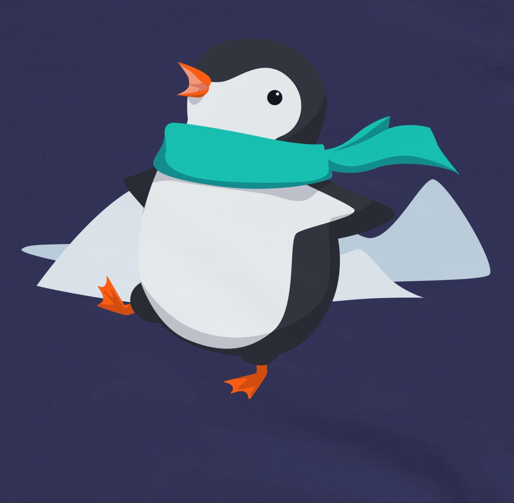 Pinguin Navy Tiermotiv 1 Sweatshirt Animal Print Blau Shirtracer Happy