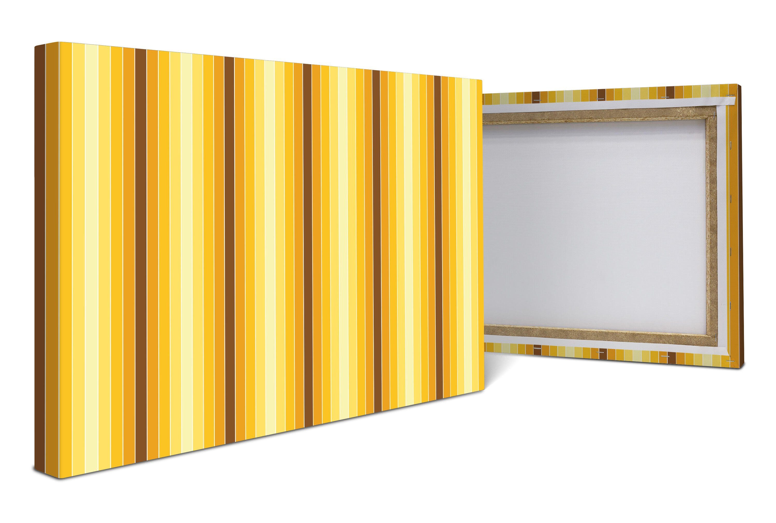 wandmotiv24 Leinwandbild Gelb Muster, Abstrakt (1 St), Wandbild, Wanddeko, Leinwandbilder in versch. Größen
