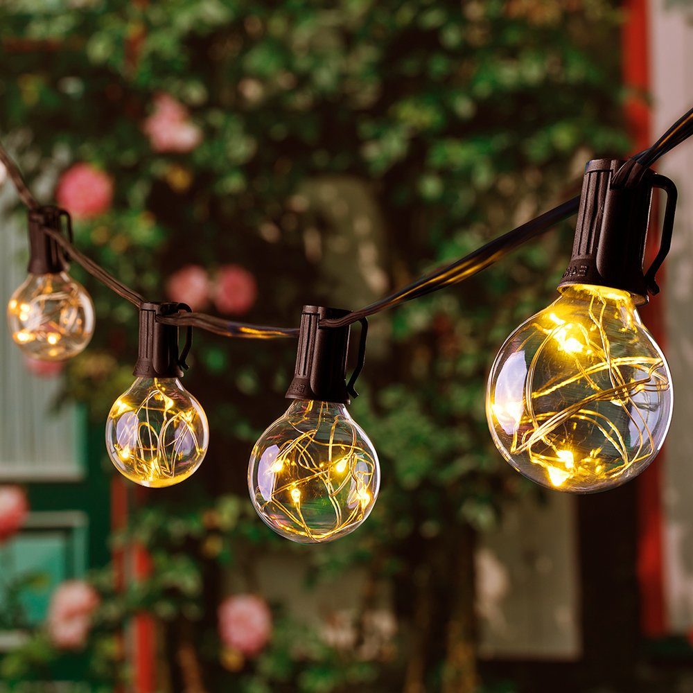Elegear LED-Lichterkette Lichterkette, 30-flammig, IP65 Weihnachtsdeko Garten/Außen/Outdoor, für 11,7M Wasserdicht Gartenleuchte