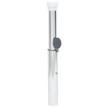 vidaXL Schirmhalter Bodenhülse für Sonnenschirm mit 40-50 mm Mast Silbern Aluminum, 1 tlg.