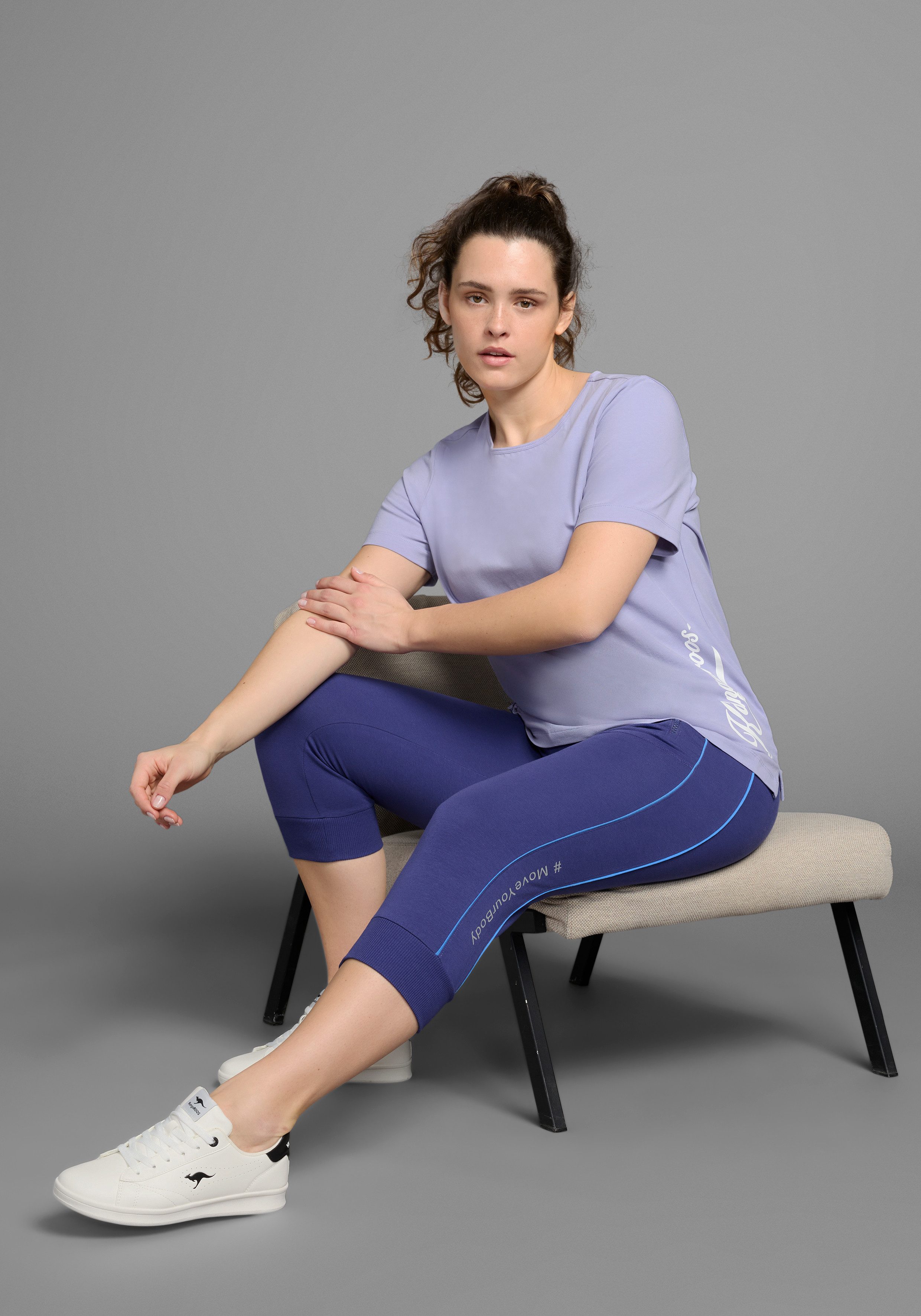 KangaROOS T-Shirt Kurzarm, casual, unifarben, große Größen