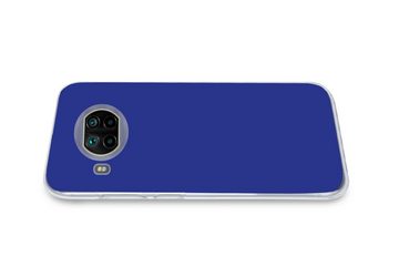 MuchoWow Handyhülle Blau - Einfarbig - Dunkelblau, Phone Case, Handyhülle Xiaomi Mi 10T Lite, Silikon, Schutzhülle