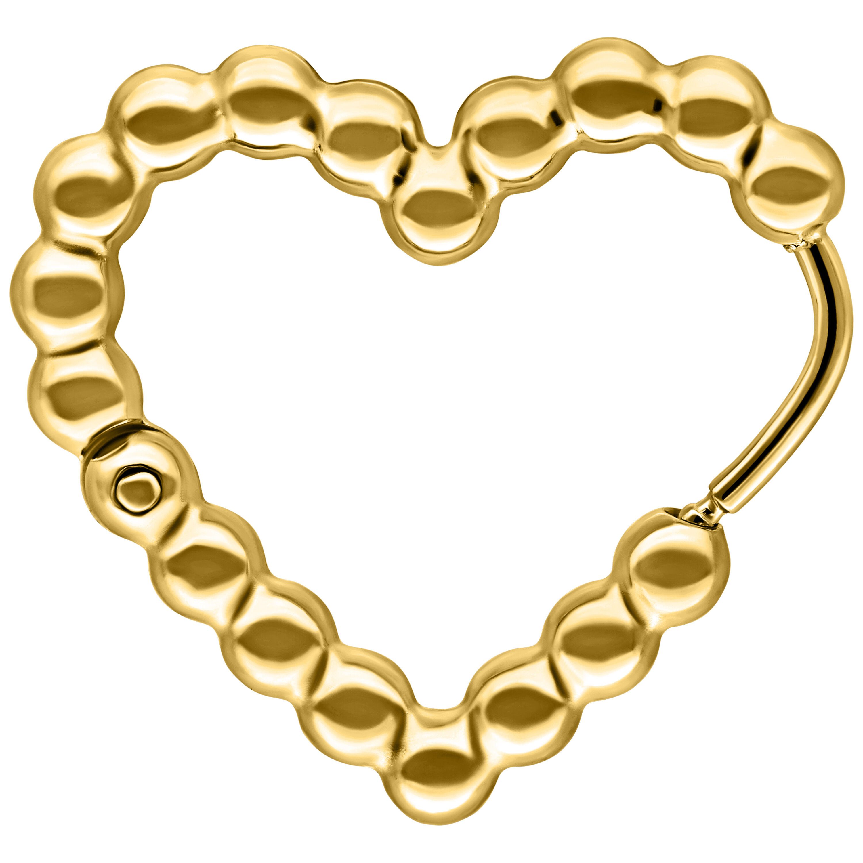 Wildcat Paar Ohrhänger Heart Bubble Hoops - Gold, Chirurgenstahl 316L - was günstig online kaufen