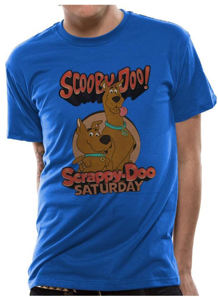Scooby Doo Print-Shirt SCOOBY DOO T-Shirt Blau mit Scrapp Gr. S M L XL