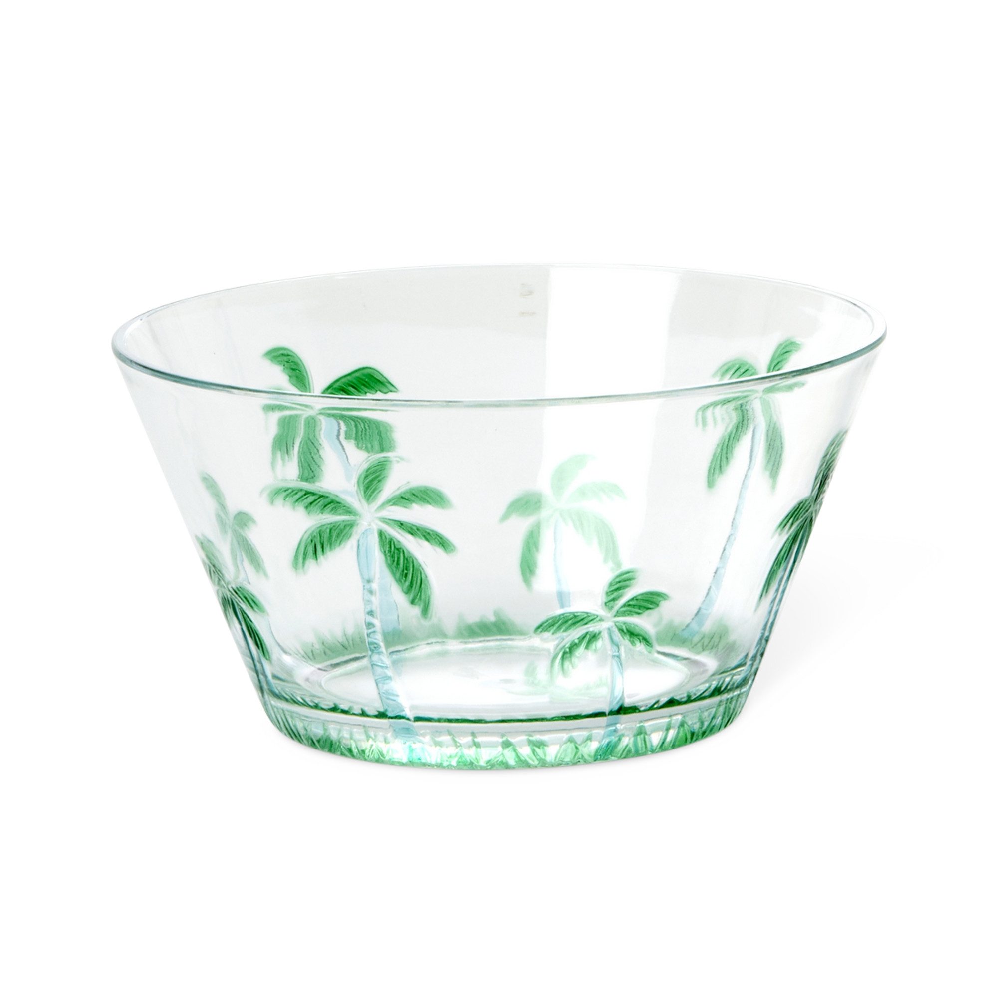 rice Tumbler-Glas Rice Schüssel Schale Acryl Palme Palm Tree Design Weiß