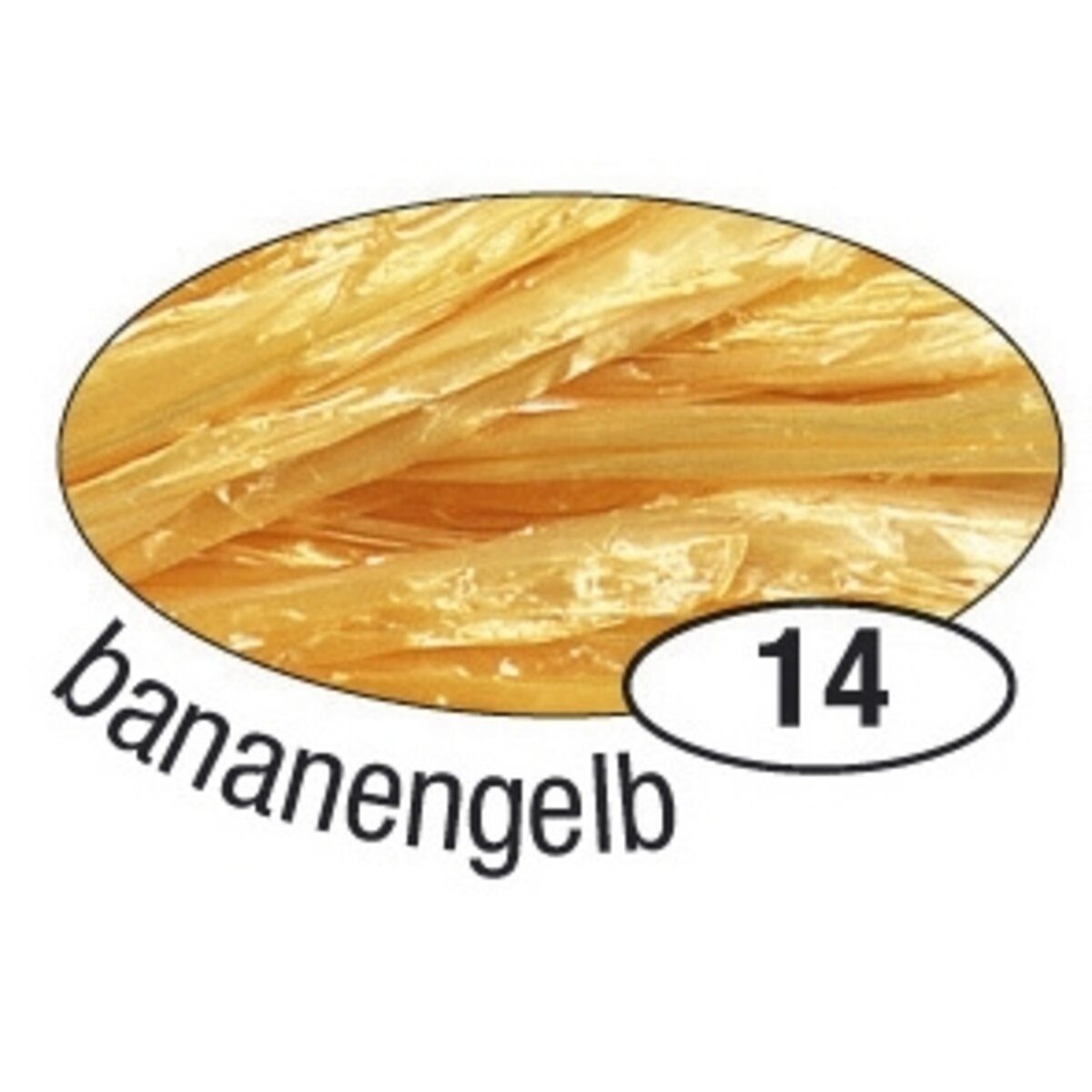 Folia Bastelfilz Edelbast Raffia - glänzend bananengelb 30 m.
