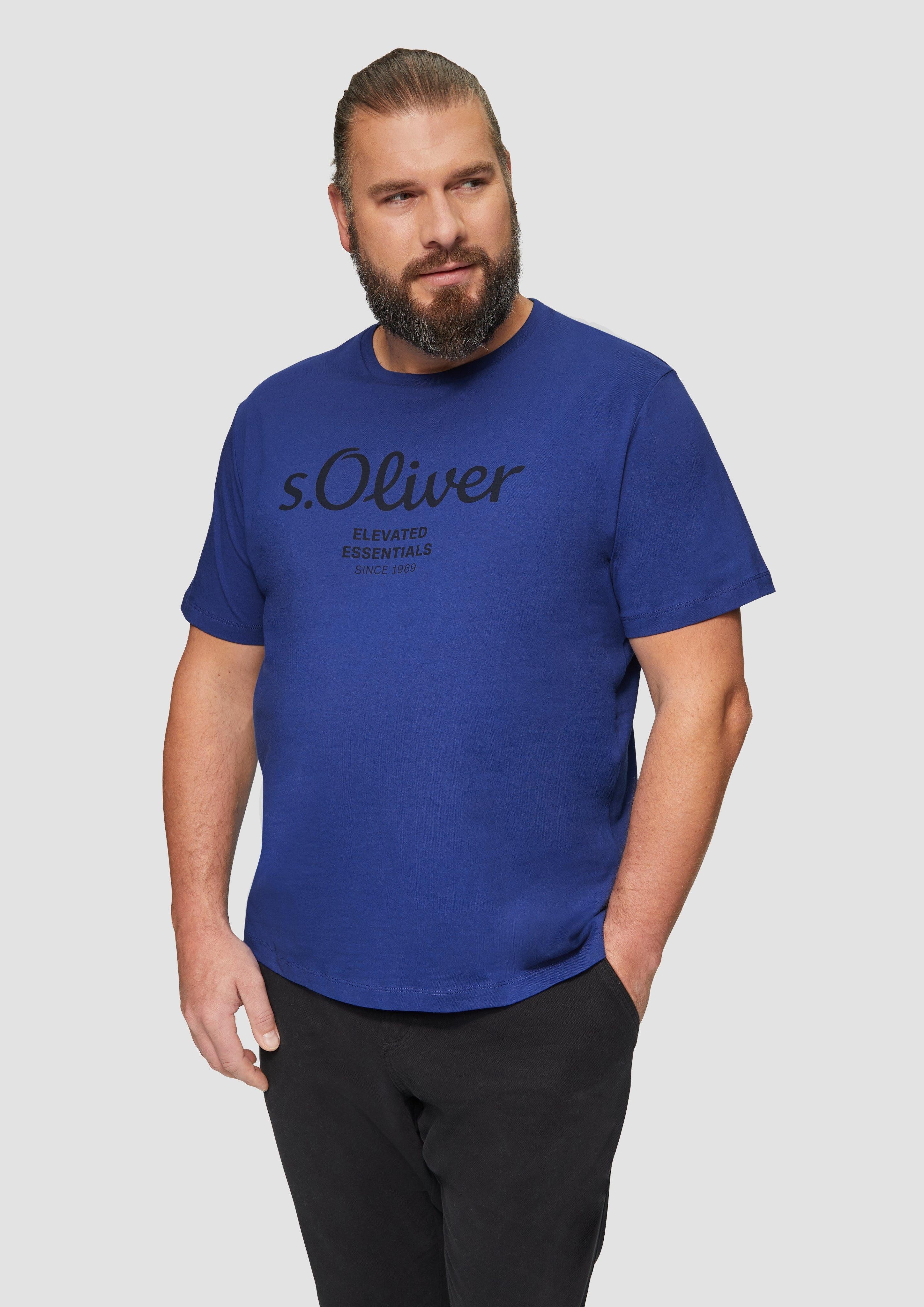 s.Oliver Kurzarmshirt T-Shirt mit Logo-Print günstig online kaufen