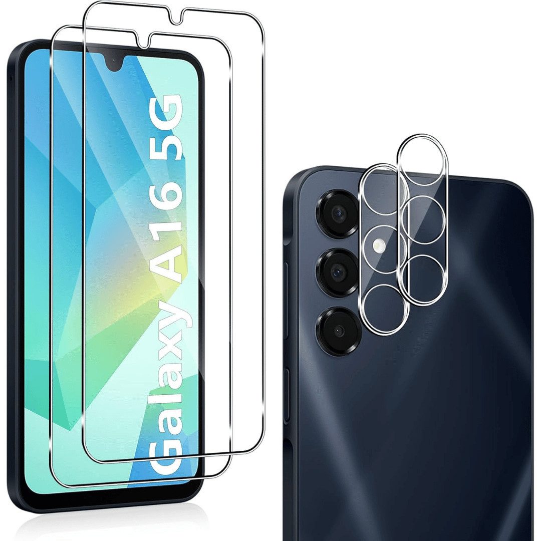 Displayschutzglas 2X Schutzglas für Samsung Galaxy A16 4G/5G Panzerfolie Display Kamera