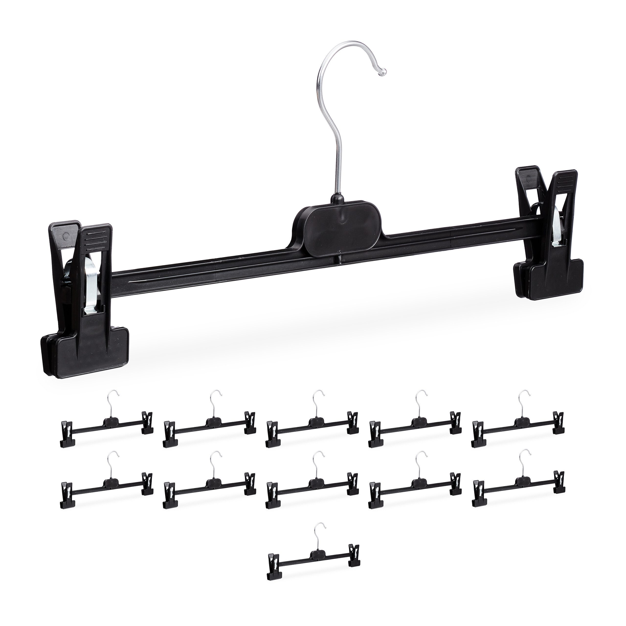 relaxdays Kleiderbügel 12er Set Hosenbügel Kunststoff, (12er Set) günstig online kaufen