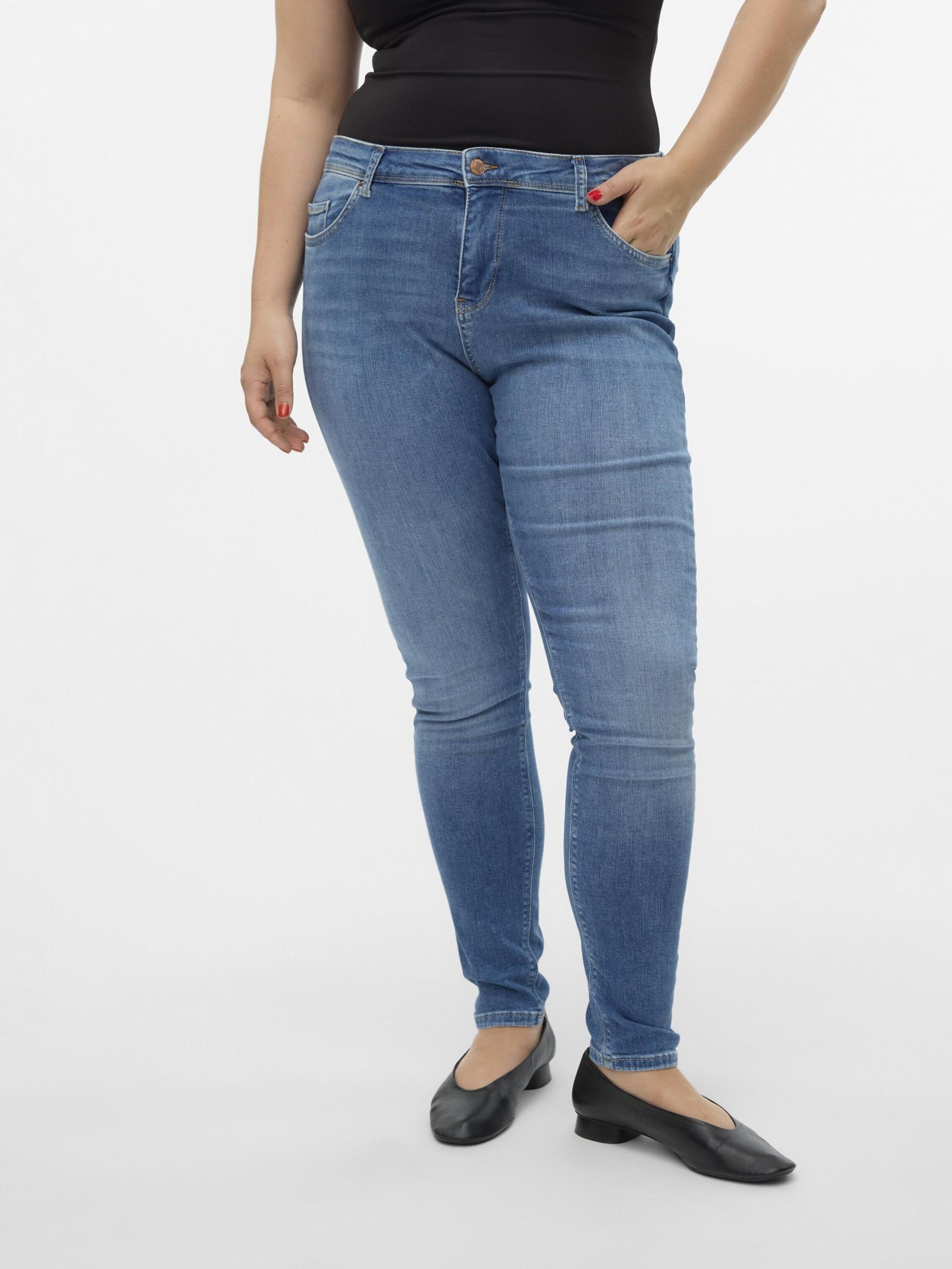 Vero Moda Curve Skinny-fit-Jeans (1-tlg) Plain/ohne Details