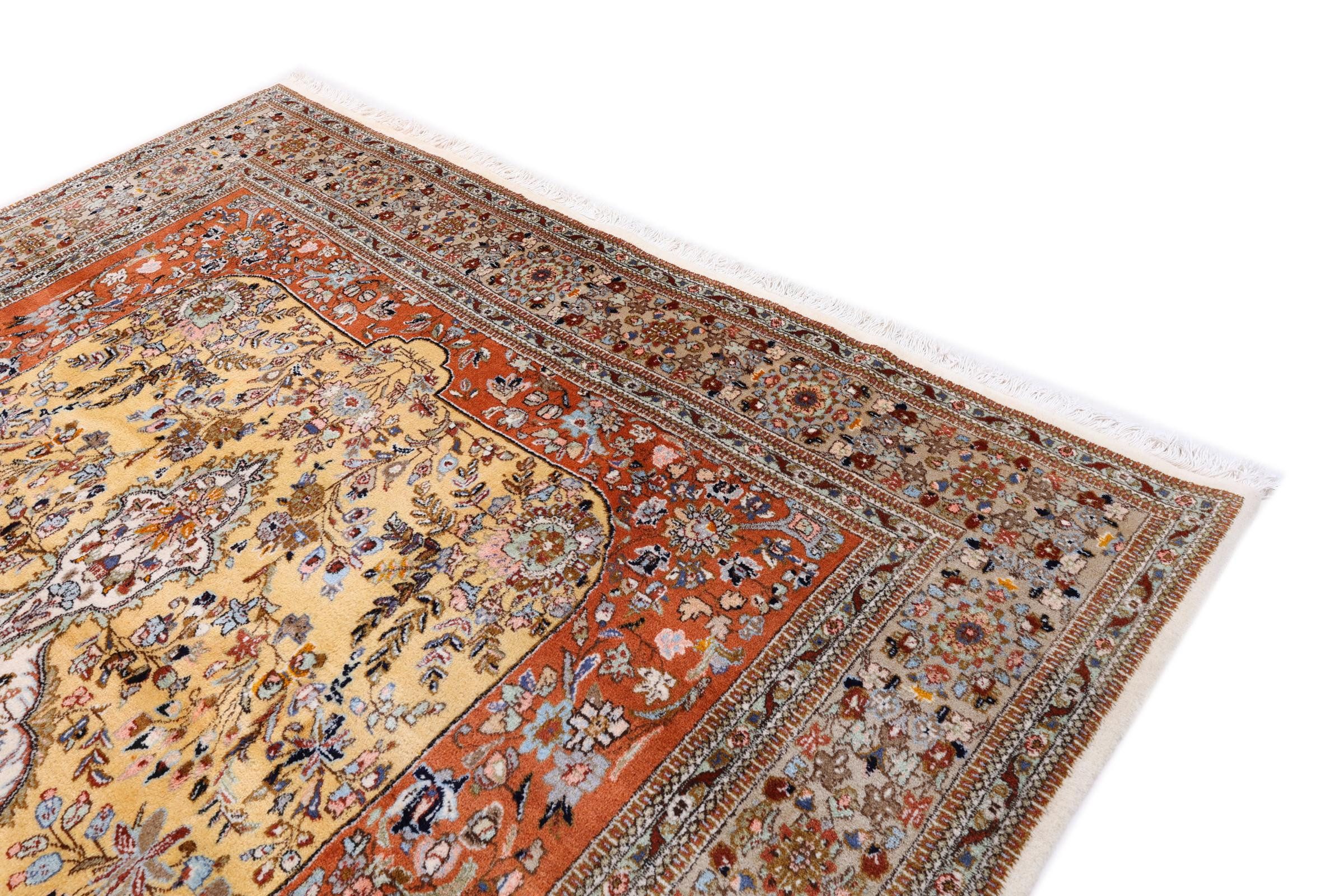 Nain Trading Orientteppich Täbriz Tabatabai 245x350 Handgeknüpfter Orientteppich, rechteckig, Höhe: 12 mm