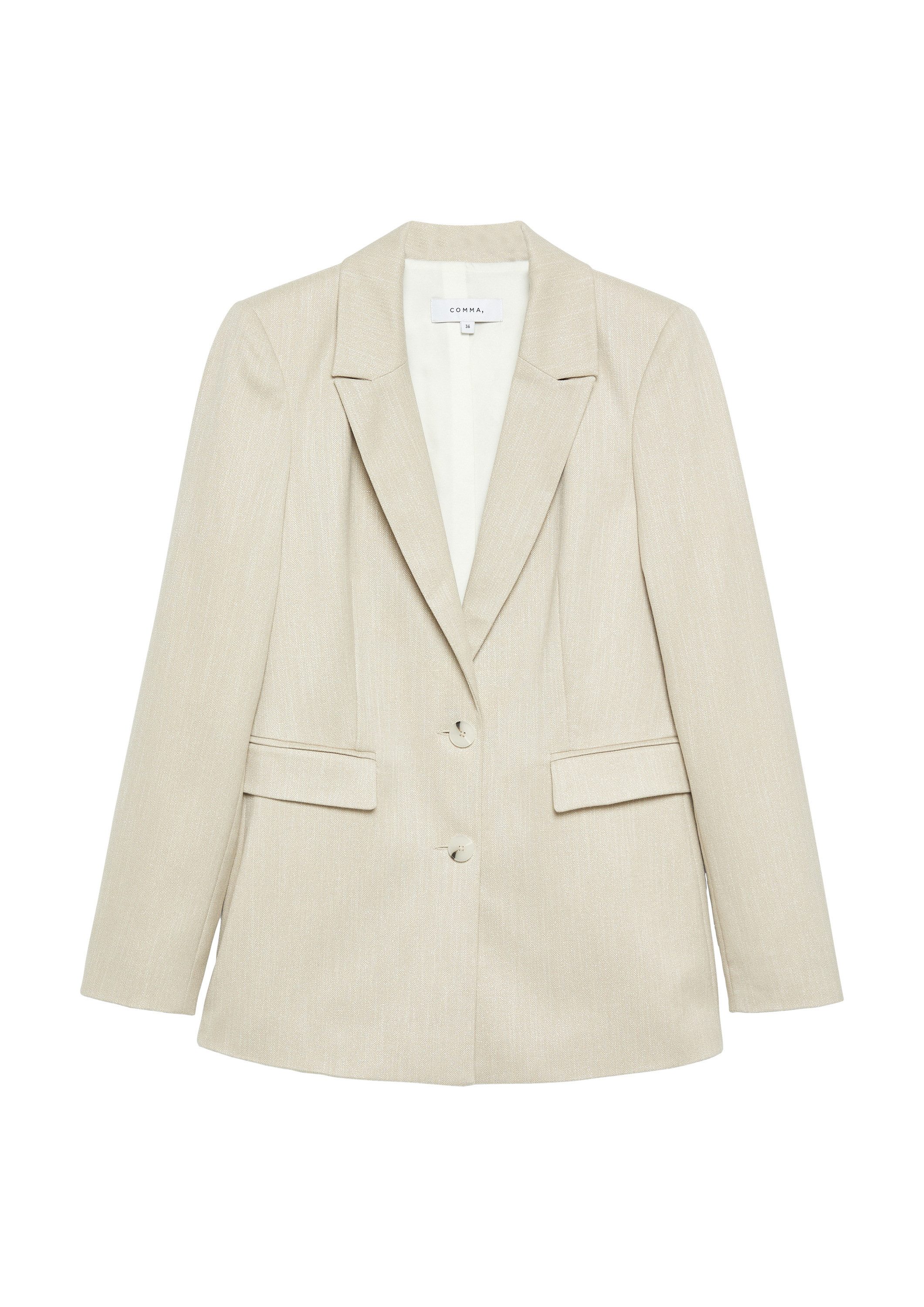 comma Jackenblazer Indoor-Blazer Taillierter Blazer mit Glitzergarn günstig online kaufen