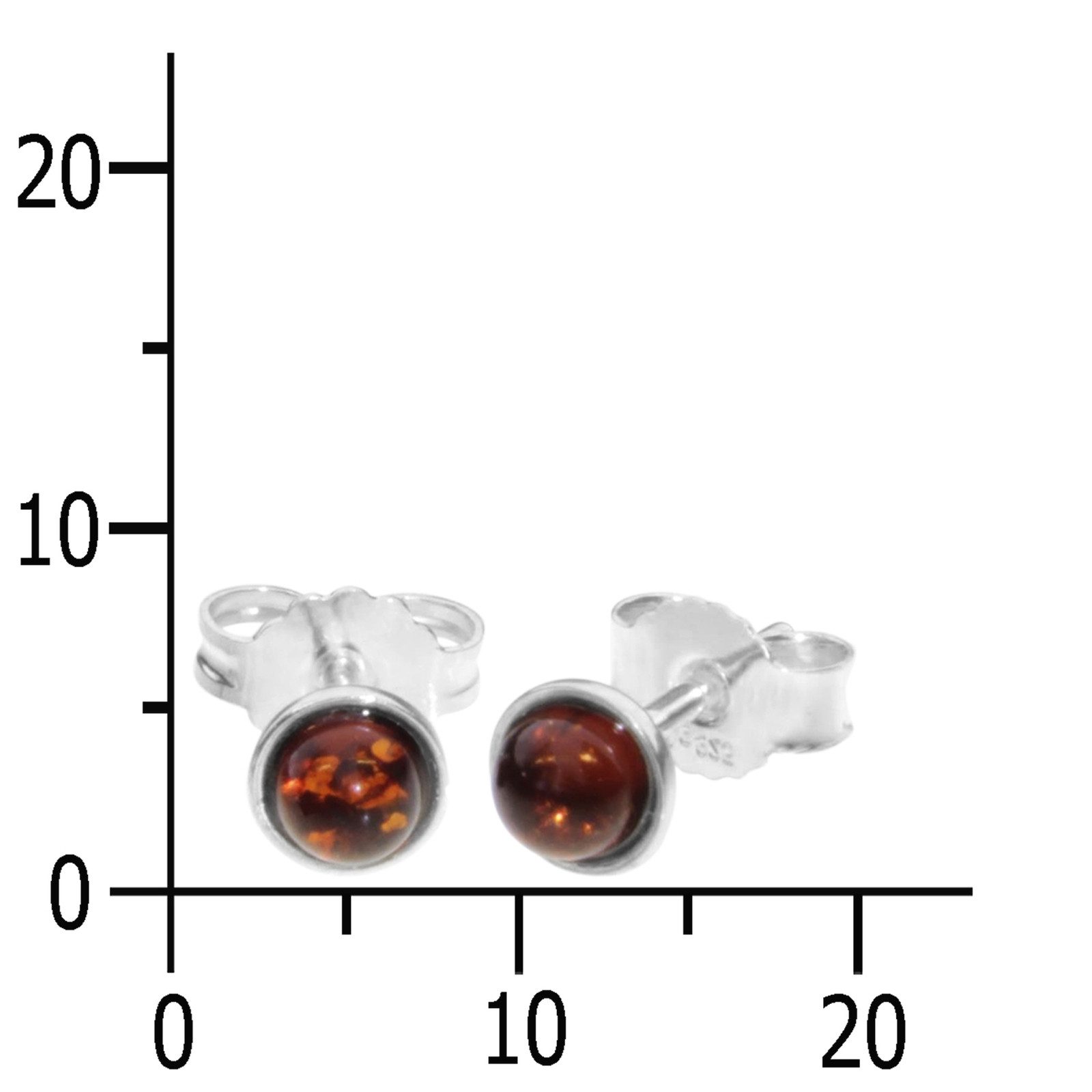 OSTSEE-SCHMUCK Paar Ohrstecker Ostsee-Schmuck Ohrstecker Classic 4 mm Ohrst günstig online kaufen