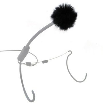 keepdrum Mikrofon WS05 Mini Fell-Windschutz (schwarz), 2 Stück