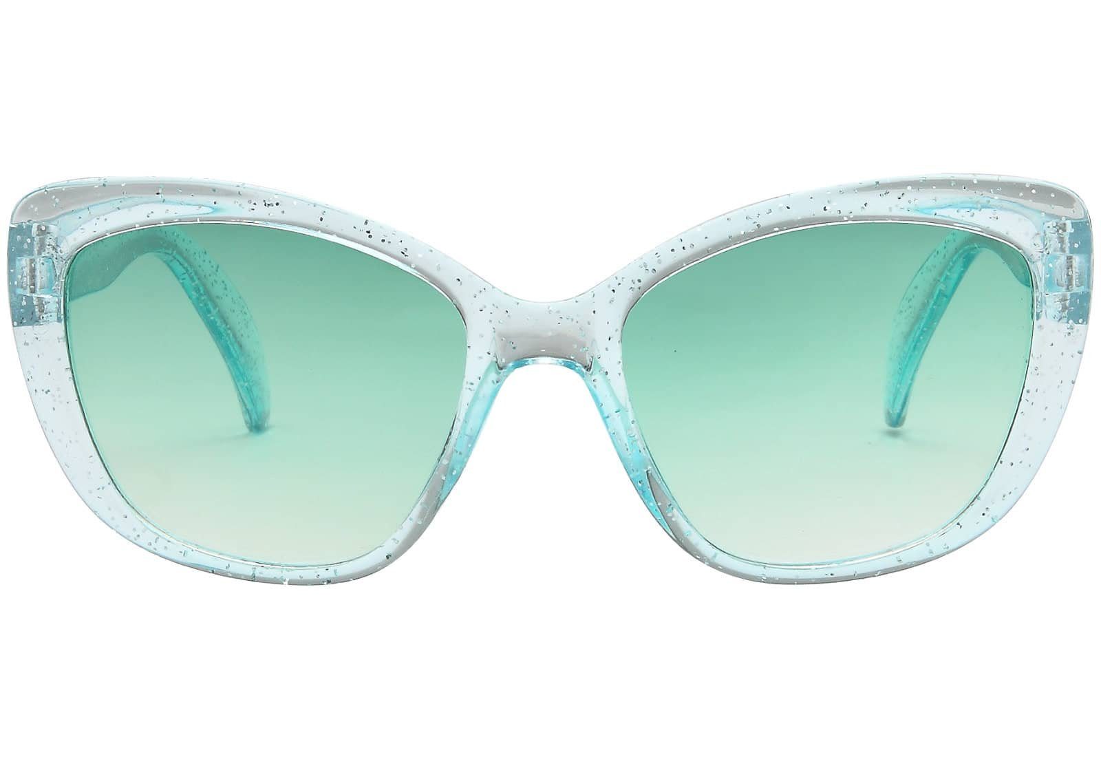 Kinder Retrosonnenbrille Sonnenbrille Grün Mädchen Eyewear BEZLIT durchsichtigen Stil Bügel (1-St) mit Cat-Eye