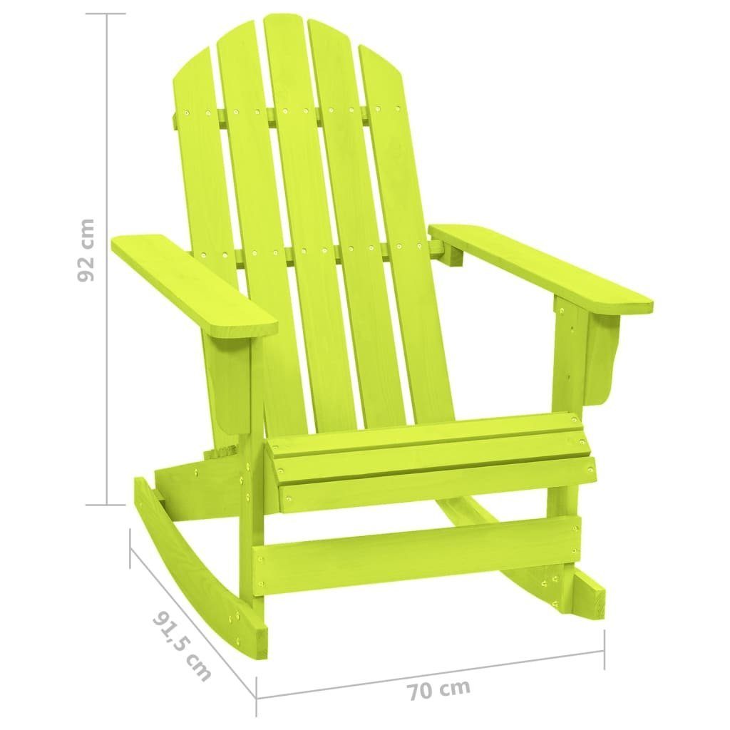 Massivholz Tanne (1 St) Grün vidaXL Adirondack-Schaukelstuhl Gartenstuhl