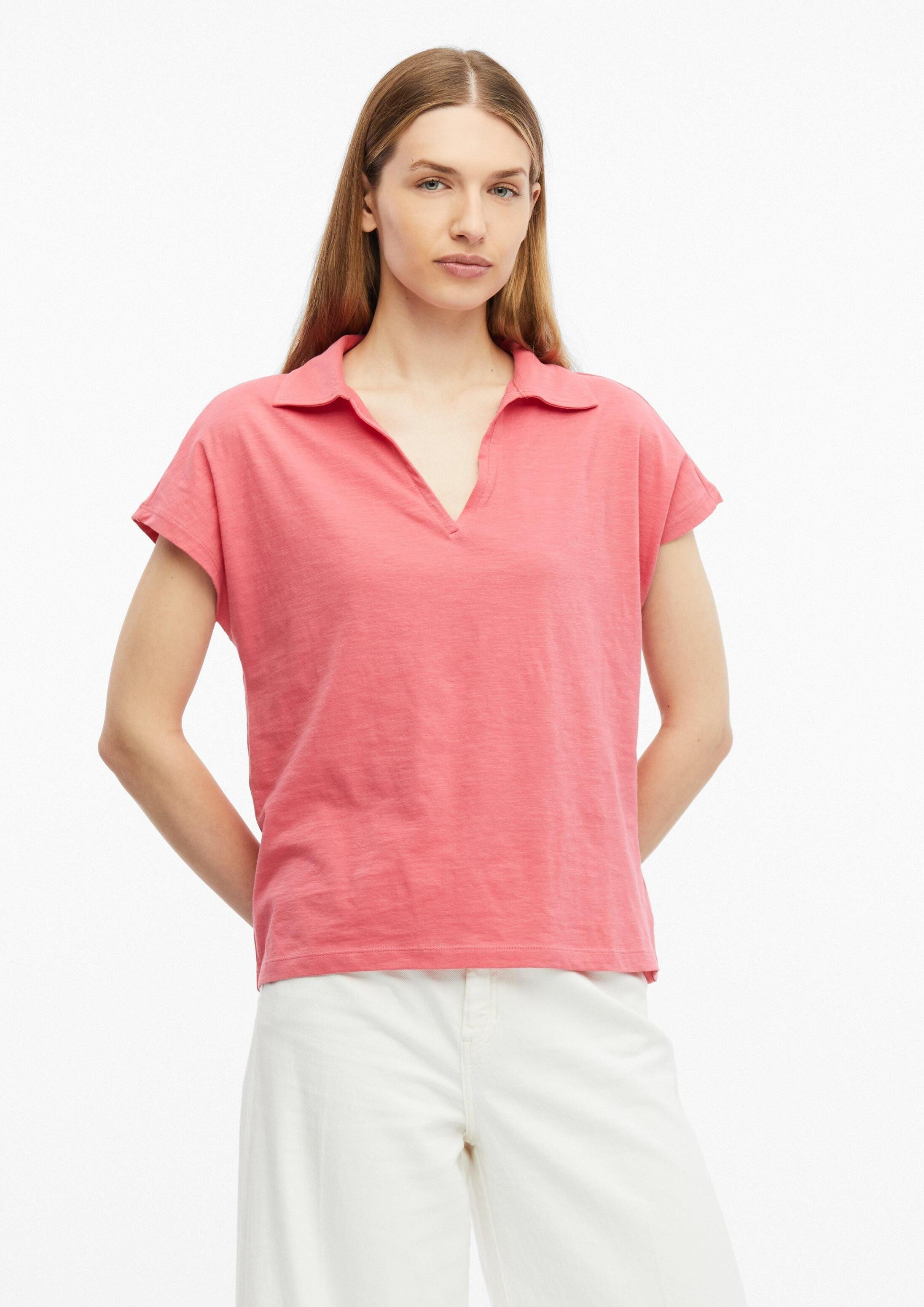 s.Oliver Kurzarmshirt Polo-Shirt T-Shirt mit Polokragen und überschnittenen Schultern