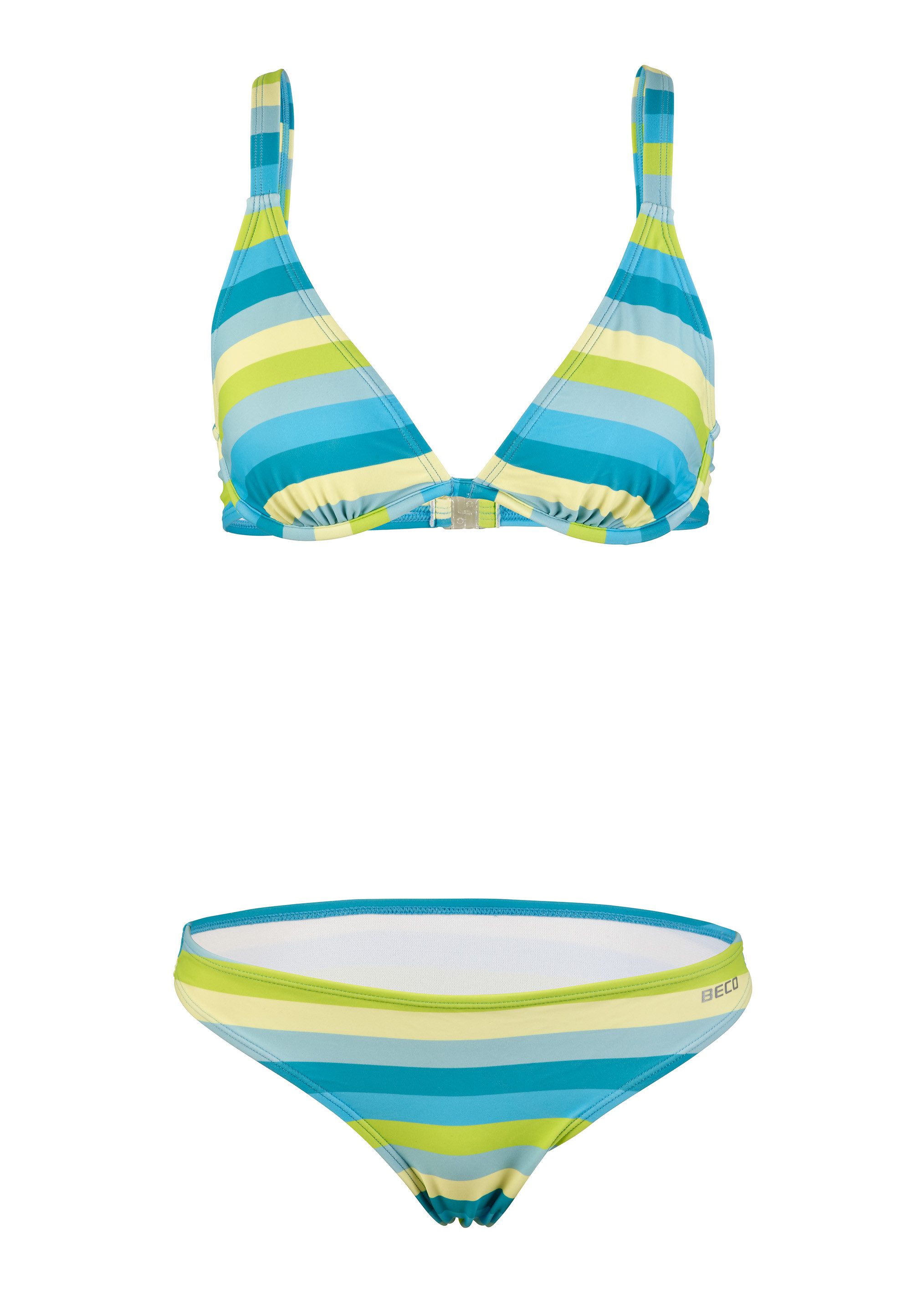 Beco Beermann Triangel-Bikini-Top Fresh Stripes, in frischem Pastell