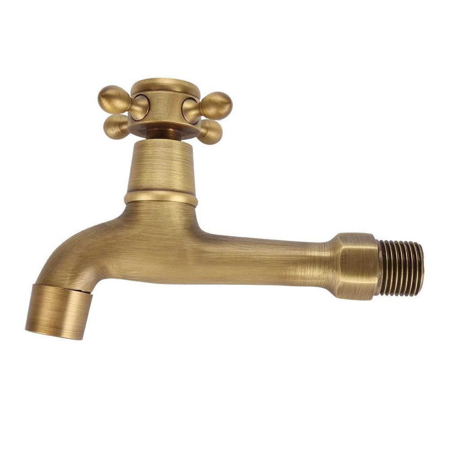 LuxusKollektion Küchenarmatur Messing Wasserhahn Vintage G1/2 Kaltwasser Wandmontage (1-St)
