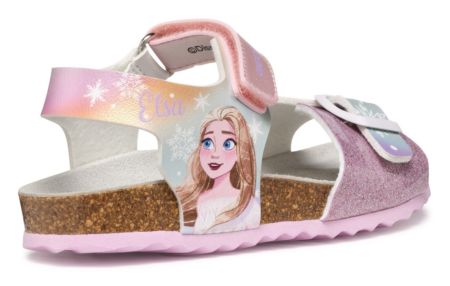 Geox J ADRIEL GIRL Sandale, Sommerschuh, Klettschuh mit Elsa-Motiv