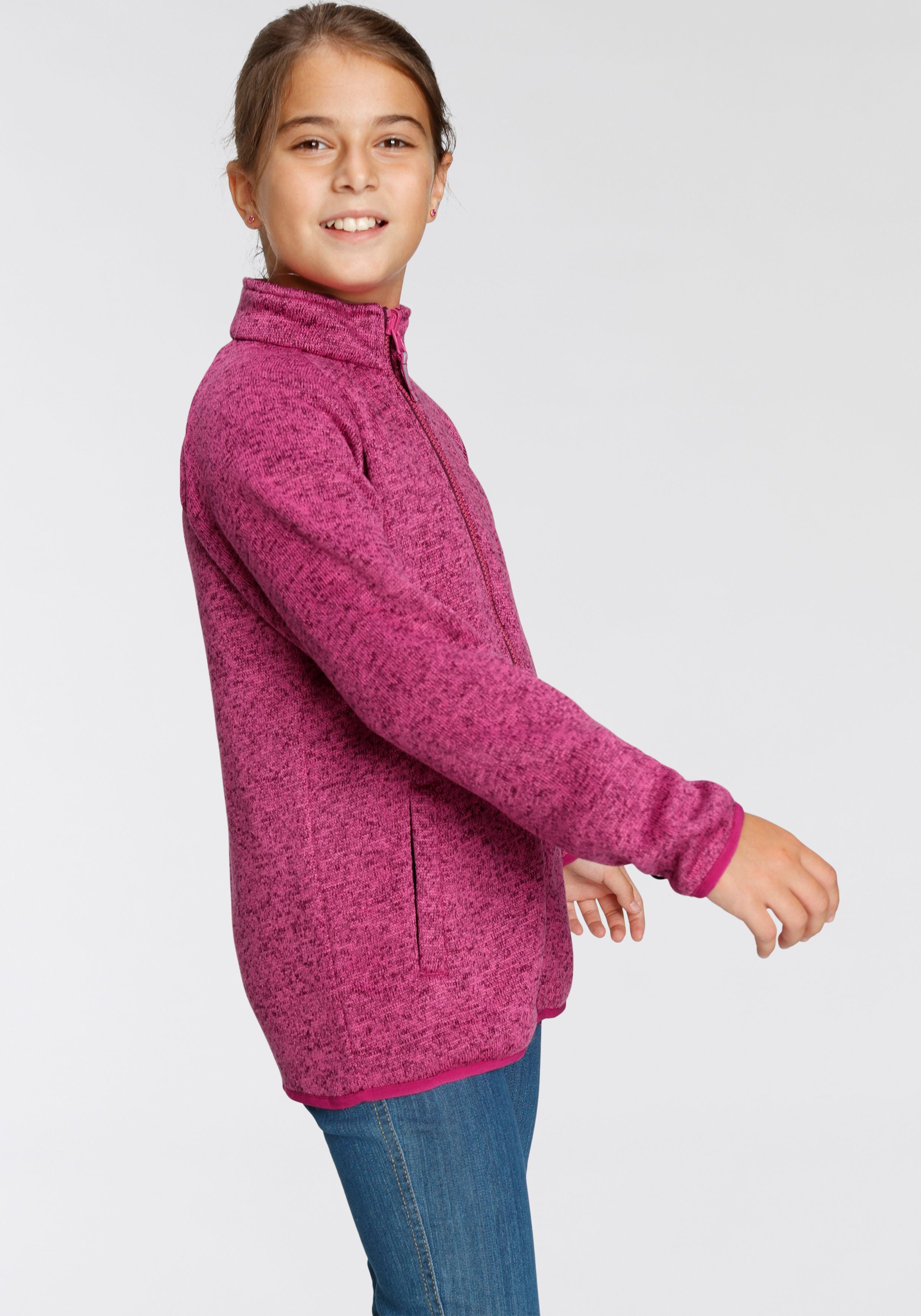 Funktionsjacke Strickfleecejacke 3-in-1-Funktionsjacke ALL mit WEATHER beere-fuchsia (2-St) Scout