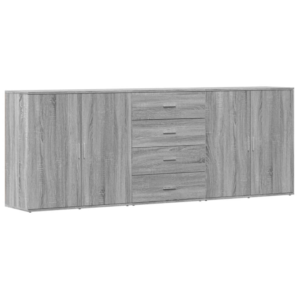vidaXL Sideboard Sideboards 3 Stk. Grau günstig online kaufen