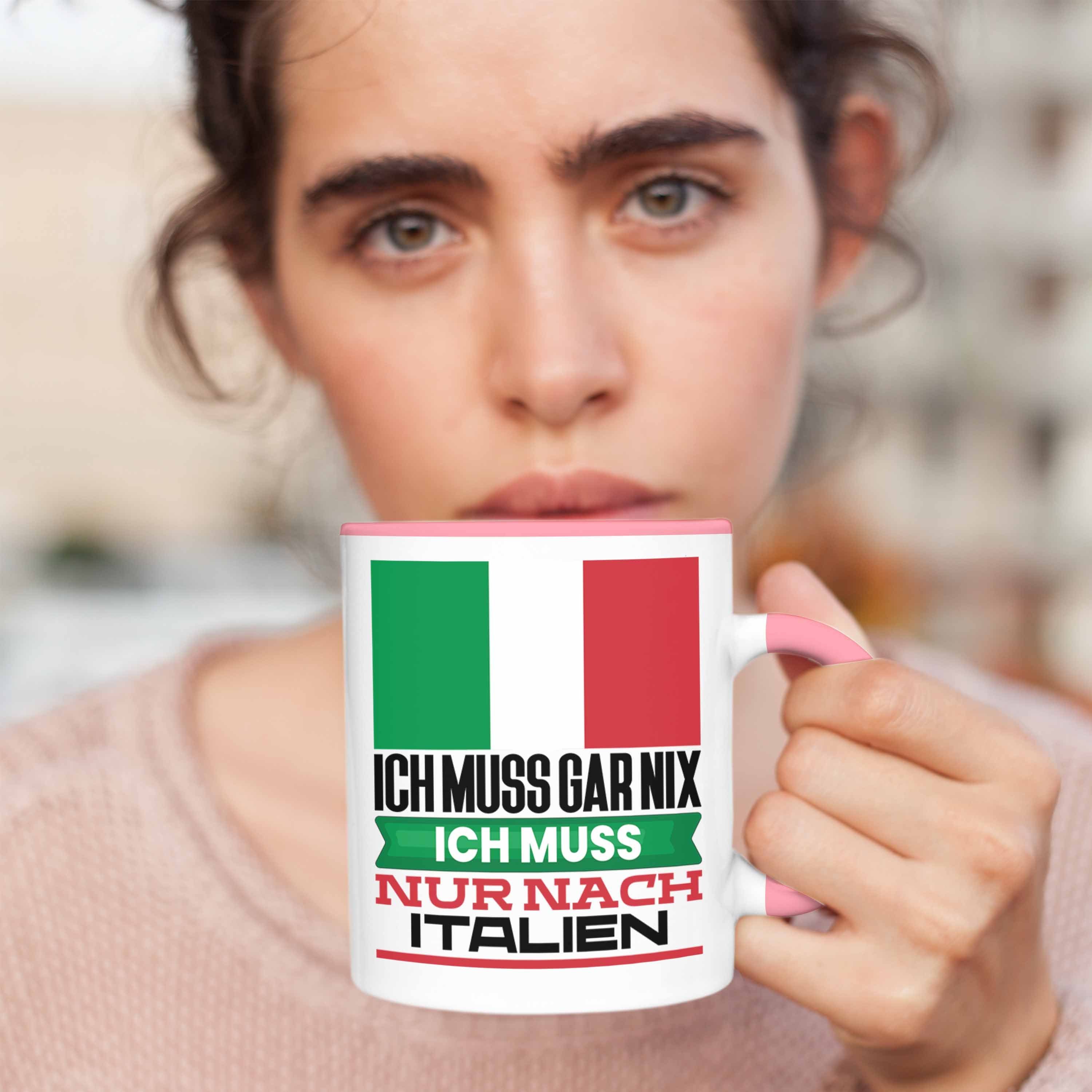 Trendation Geschenk Urlaub für Rosa Italiener Geburtstag Tasse Geschenkidee Tasse Italien Ic
