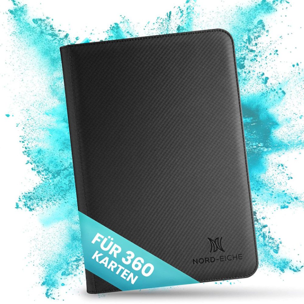 Drei Eichen Sammelkarte Premium Sammelkartenbinder für 360 Karten Nordeiche Schwarz