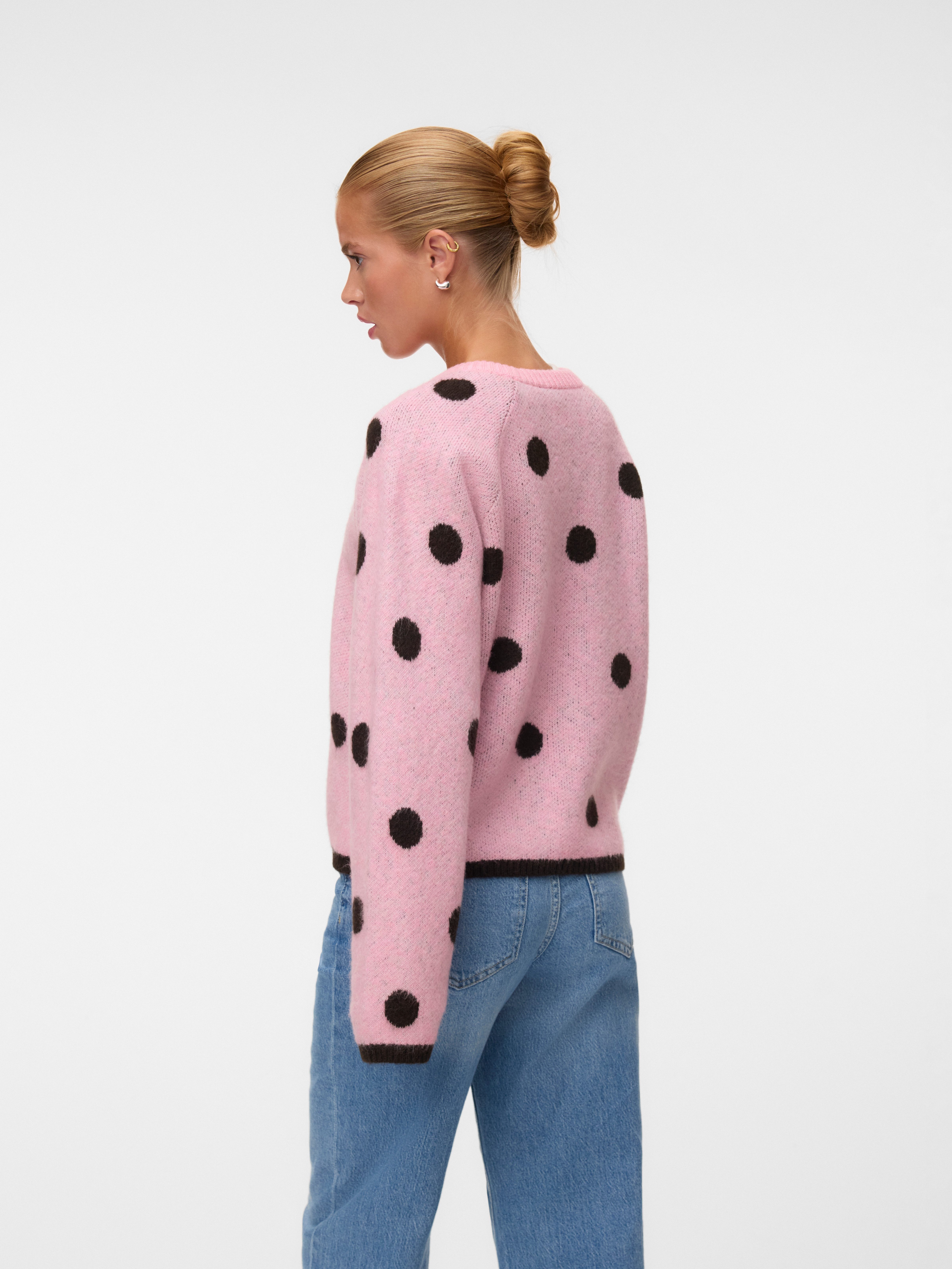 Vero Moda Rundhalspullover VMLIV LS KNIT EXP EXP Kunstfaser