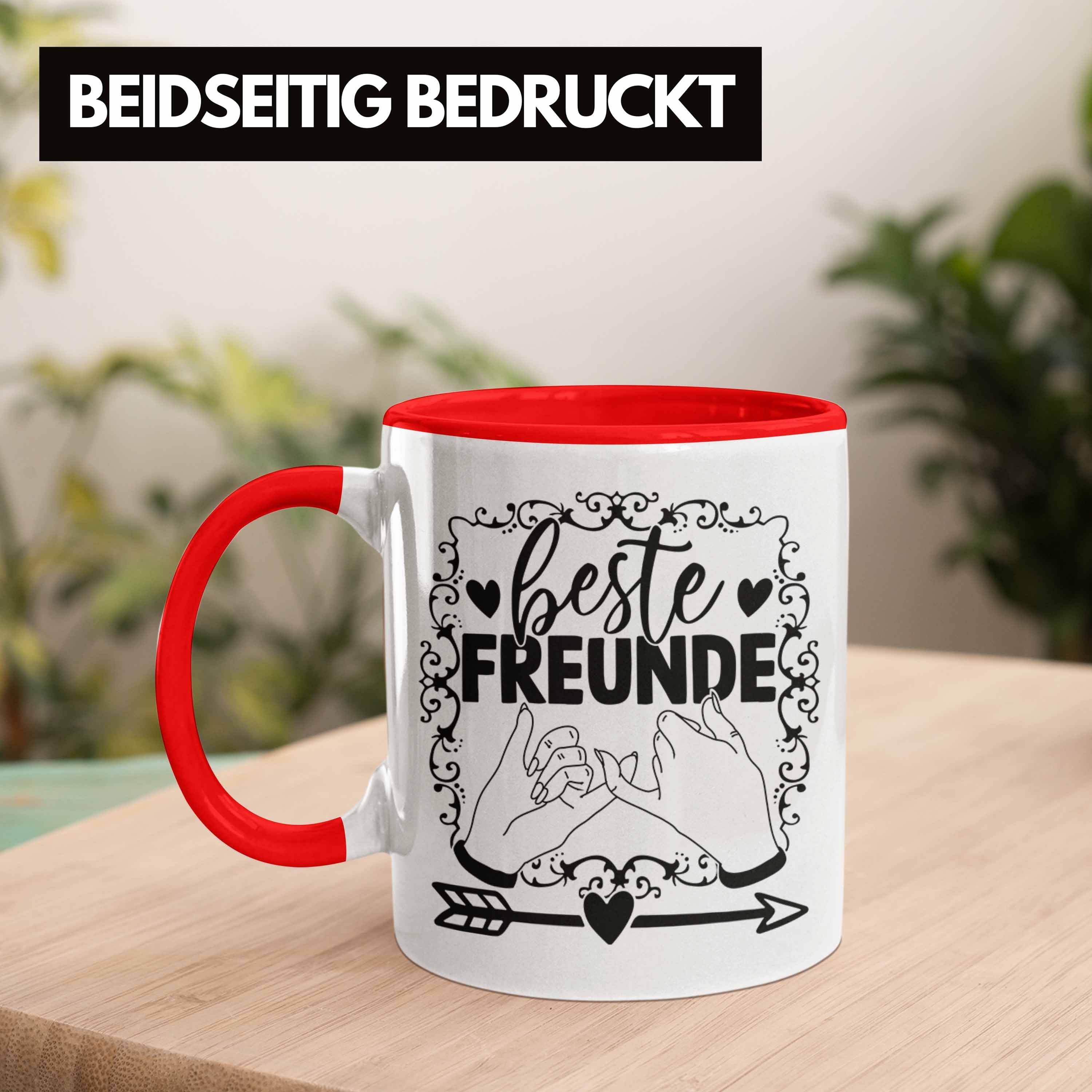 Beste Rot Geschenk BFF Tasse Freundin Trendation Freunde Geschenkidee Geburtst Tasse Beste
